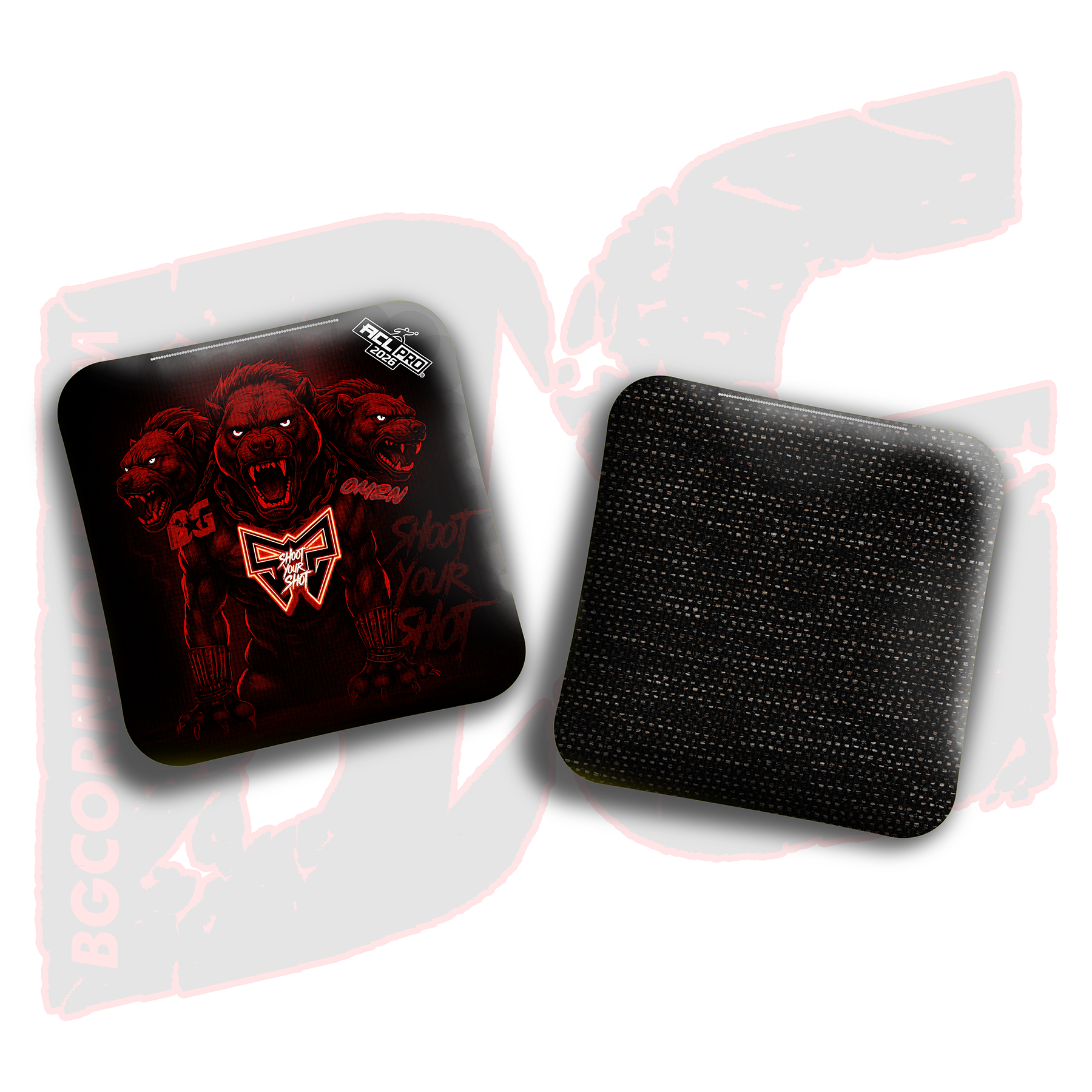 2026 BG Multiple Bag Models "Shoot Your Shot Cerber” Collab - ACL Pro Stamped Cornhole Bags - SET OF 4 BAGS
