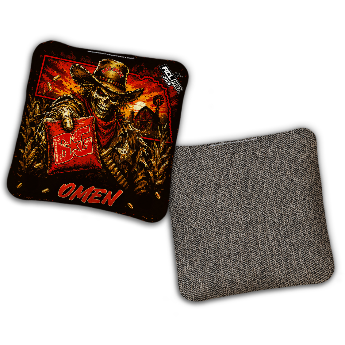 2026 BG Multiple Bag Models "Cornhole Outlaw" - ACL Pro Stamped Cornhole Bags - SET OF 4 BAGS
