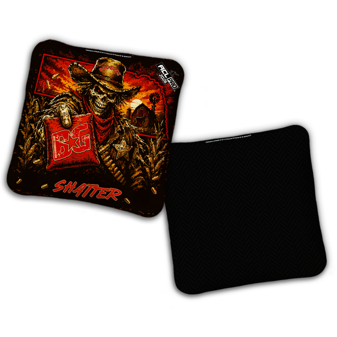 2026 BG Multiple Bag Models "Cornhole Outlaw" - ACL Pro Stamped Cornhole Bags - SET OF 4 BAGS