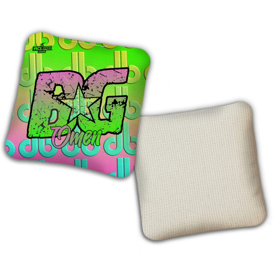 2026 BG Multiple Bag Models - "DB Summer Vibes” Dirty Bags Collab - ACL Pro Stamped Cornhole Bags - SET OF 4 BAGS