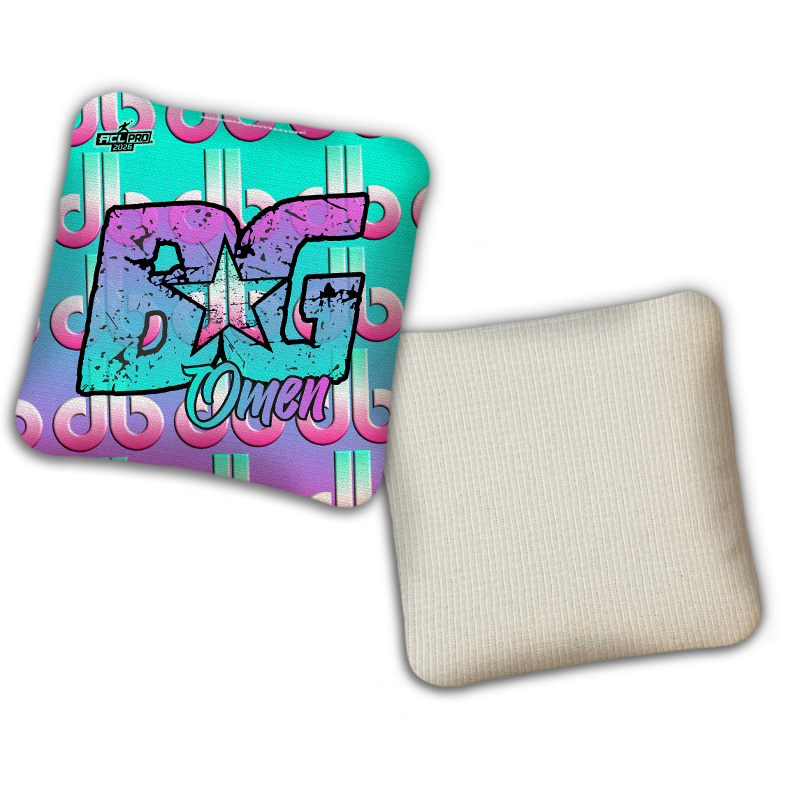 2026 BG Multiple Bag Models - "DB Summer Vibes” Dirty Bags Collab - ACL Pro Stamped Cornhole Bags - SET OF 4 BAGS