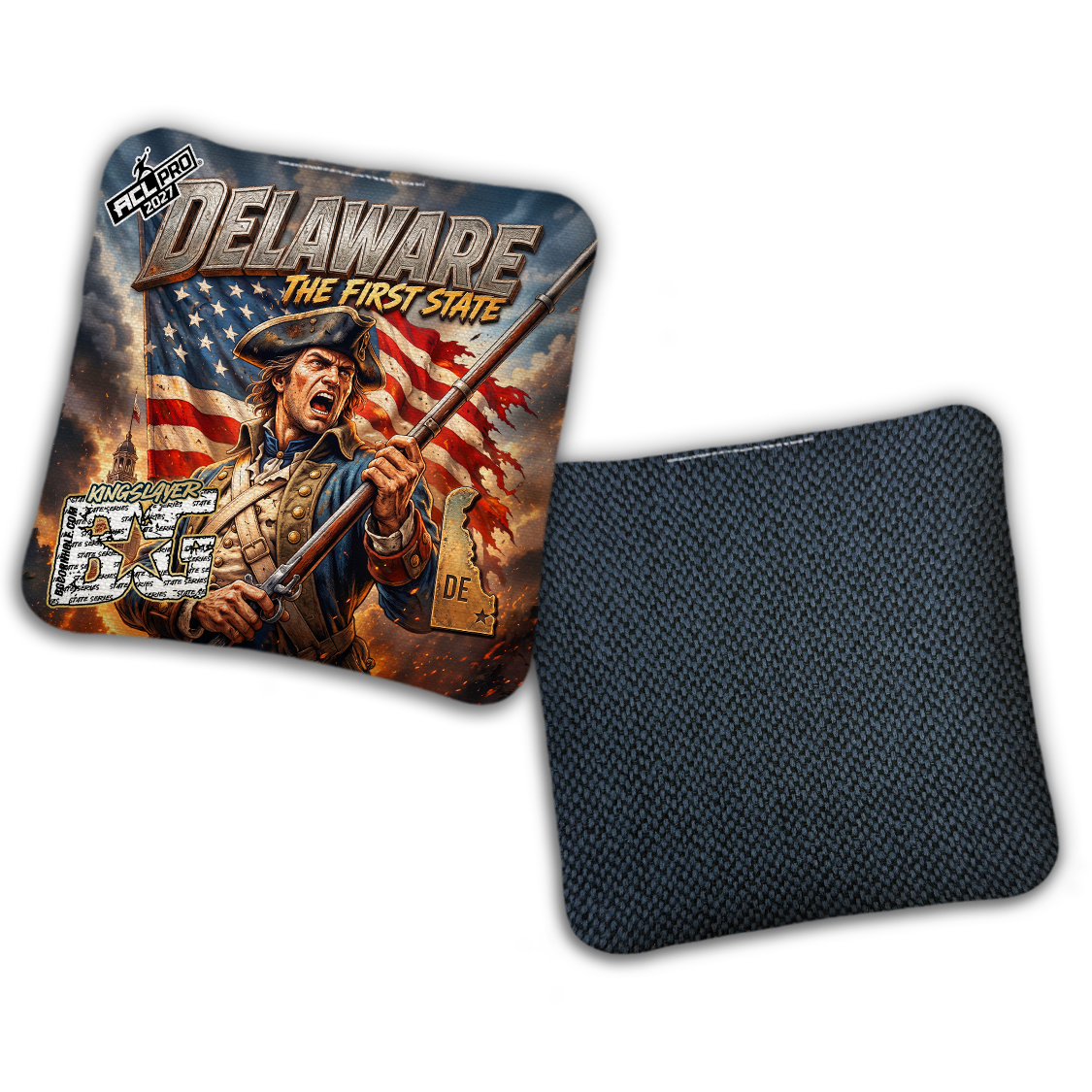 2027 BG Multiple Bag Models "Delaware The 1st State" - ACL Pro Stamped Cornhole Bags