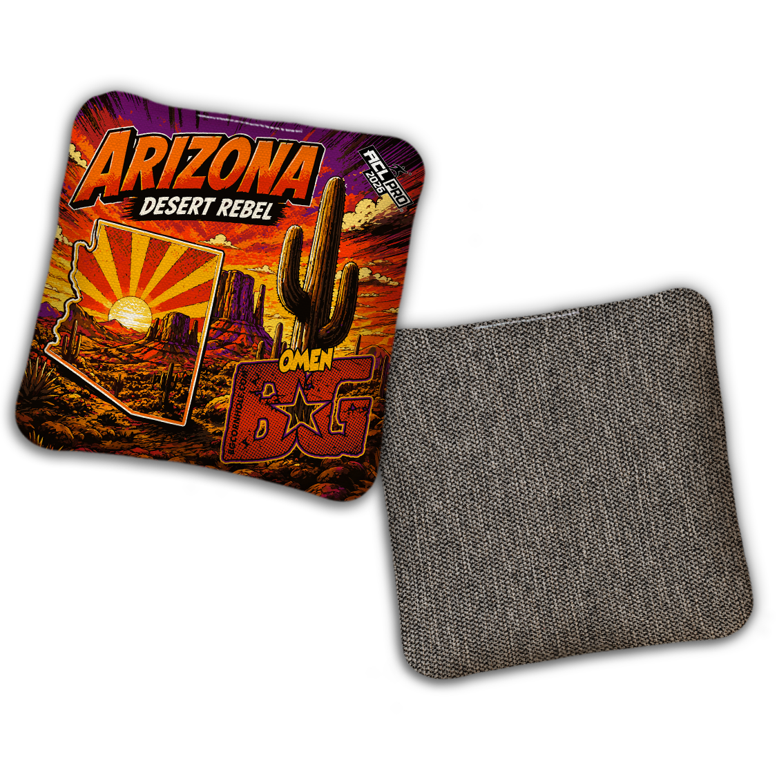 2026 BG Multiple Bag Models "DESERT REBEL AZ" - ACL Pro Stamped Cornhole Bags - SET OF 4 BAGS