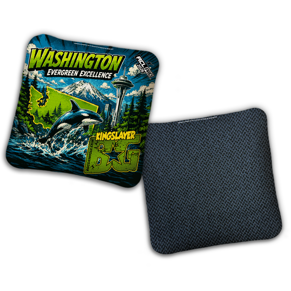 2026 BG Multiple Bag Models "EVERGREEN EXCELLENCE WA" - ACL Pro Stamped Cornhole Bags - SET OF 4 BAGS