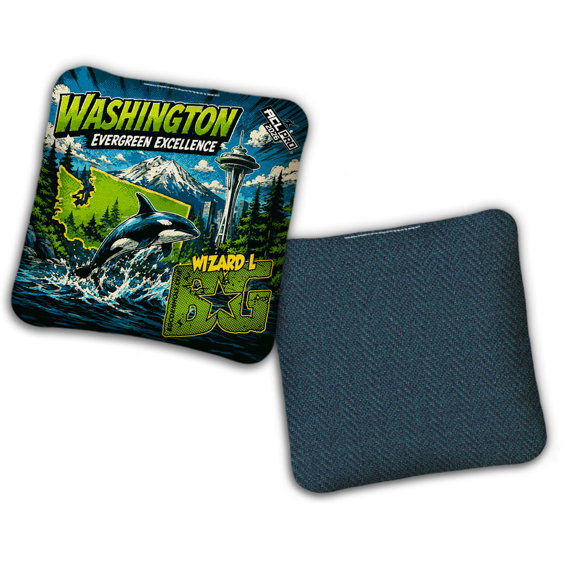 2026 BG Multiple Bag Models "EVERGREEN EXCELLENCE WA" - ACL Pro Stamped Cornhole Bags - SET OF 4 BAGS