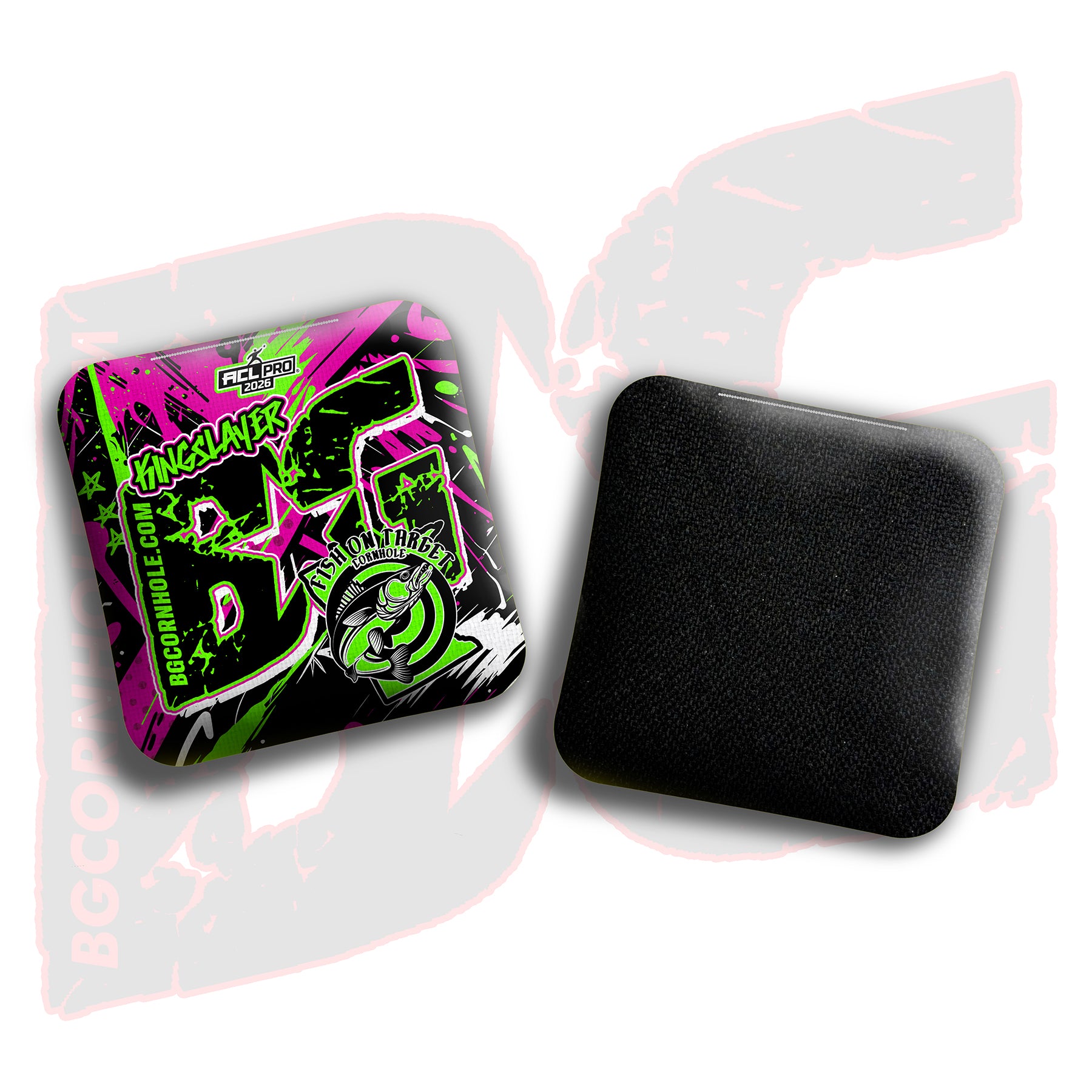 2026 BG Multiple Bag Models"Fish On Target Slash” Collab - ACL Pro Stamped Cornhole Bags - SET OF 4 BAGS