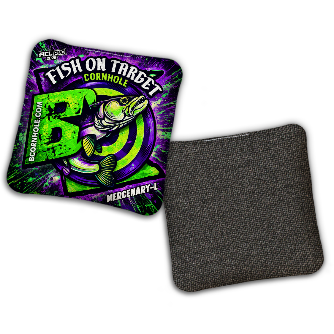 2026 BG Multiple Bag Models "Fish On Target” Collab - ACL Pro Stamped Cornhole Bags - SET OF 4 BAGS