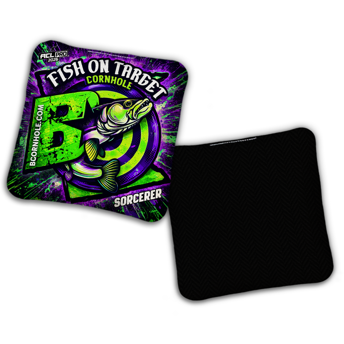 2026 BG Multiple Bag Models "Fish On Target” Collab - ACL Pro Stamped Cornhole Bags - SET OF 4 BAGS