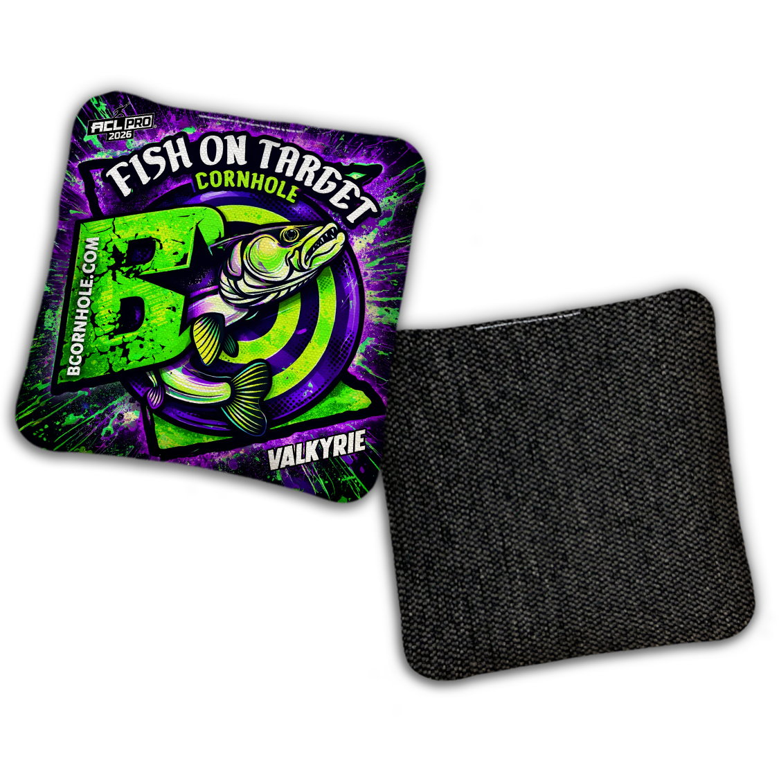 2026 BG Multiple Bag Models "Fish On Target” Collab - ACL Pro Stamped Cornhole Bags - SET OF 4 BAGS