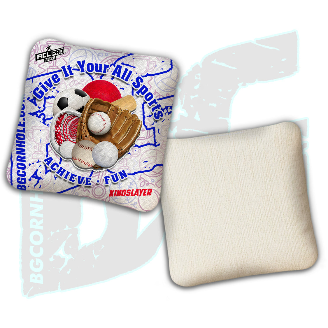 2026 Multiple Bag Models  "Give It Your All Sports” Collab - ACL Pro Stamped Cornhole Bags - SET OF 4 BAGS