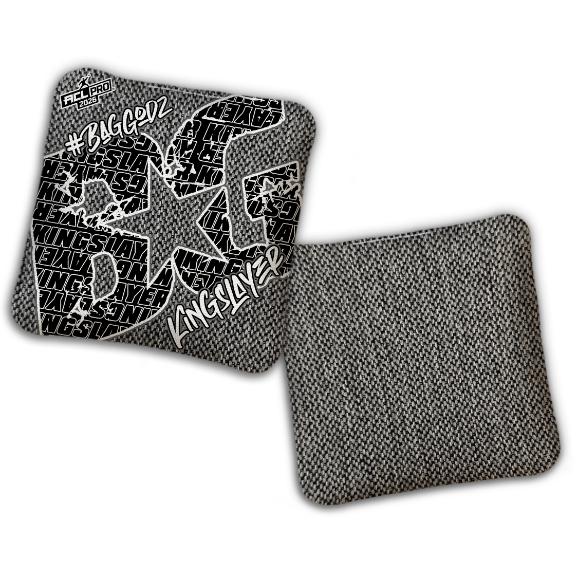 2026 BG Kingslayer "Gray Colormatch" - ACL Pro Stamped Cornhole Bags - SET OF 4 BAGS