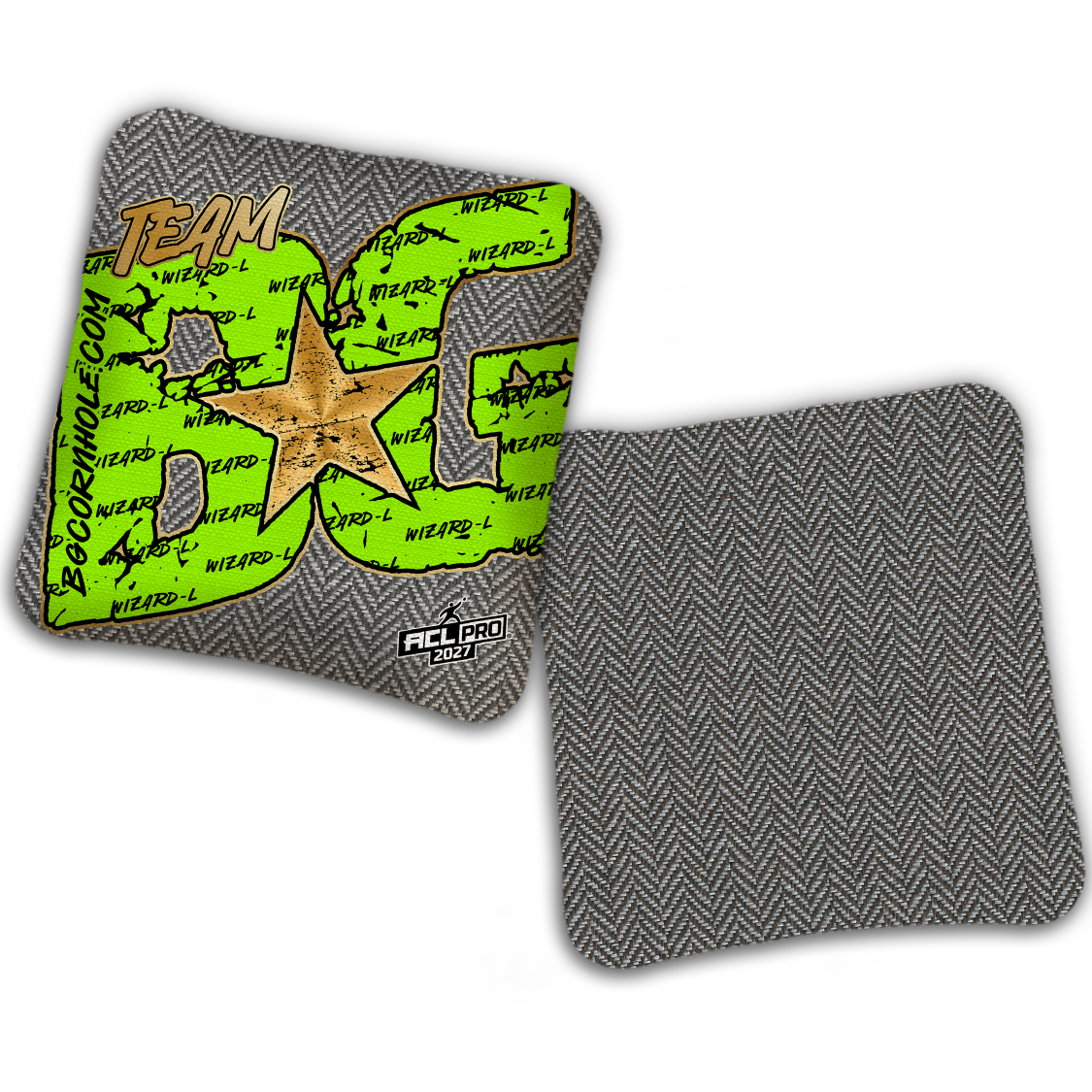2027 BG Wizard L "Big BG Colormatch" - ACL Pro Stamped Cornhole Bags - SET OF 4 BAGS