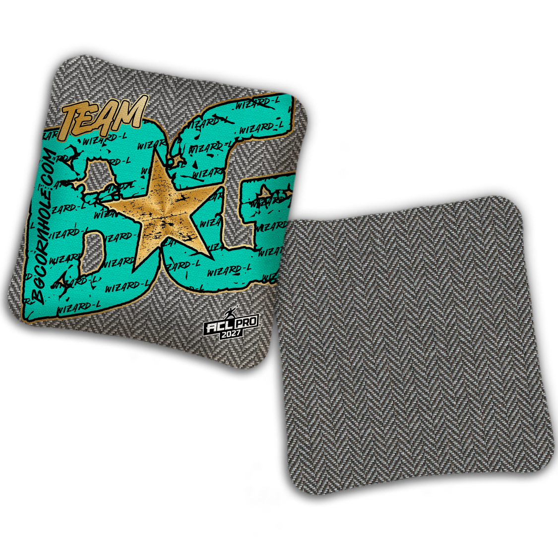 2027 BG Wizard L "Big BG Colormatch" - ACL Pro Stamped Cornhole Bags - SET OF 4 BAGS