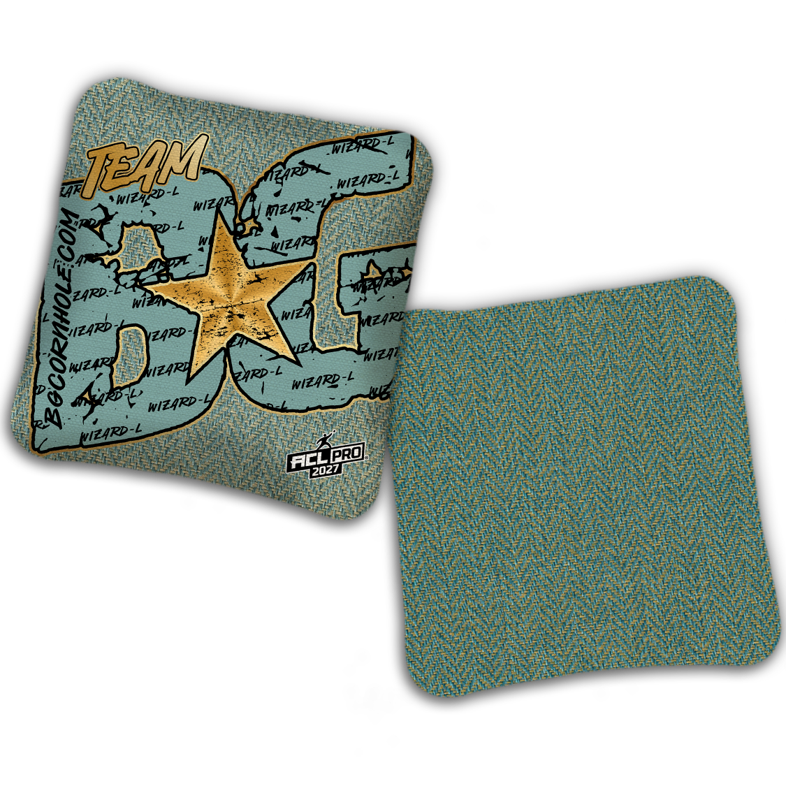 2027 BG Wizard L "Big BG Colormatch" - ACL Pro Stamped Cornhole Bags - SET OF 4 BAGS