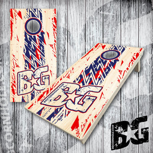 BG "Grunge Stripe" Cornhole Boards - Elite Model