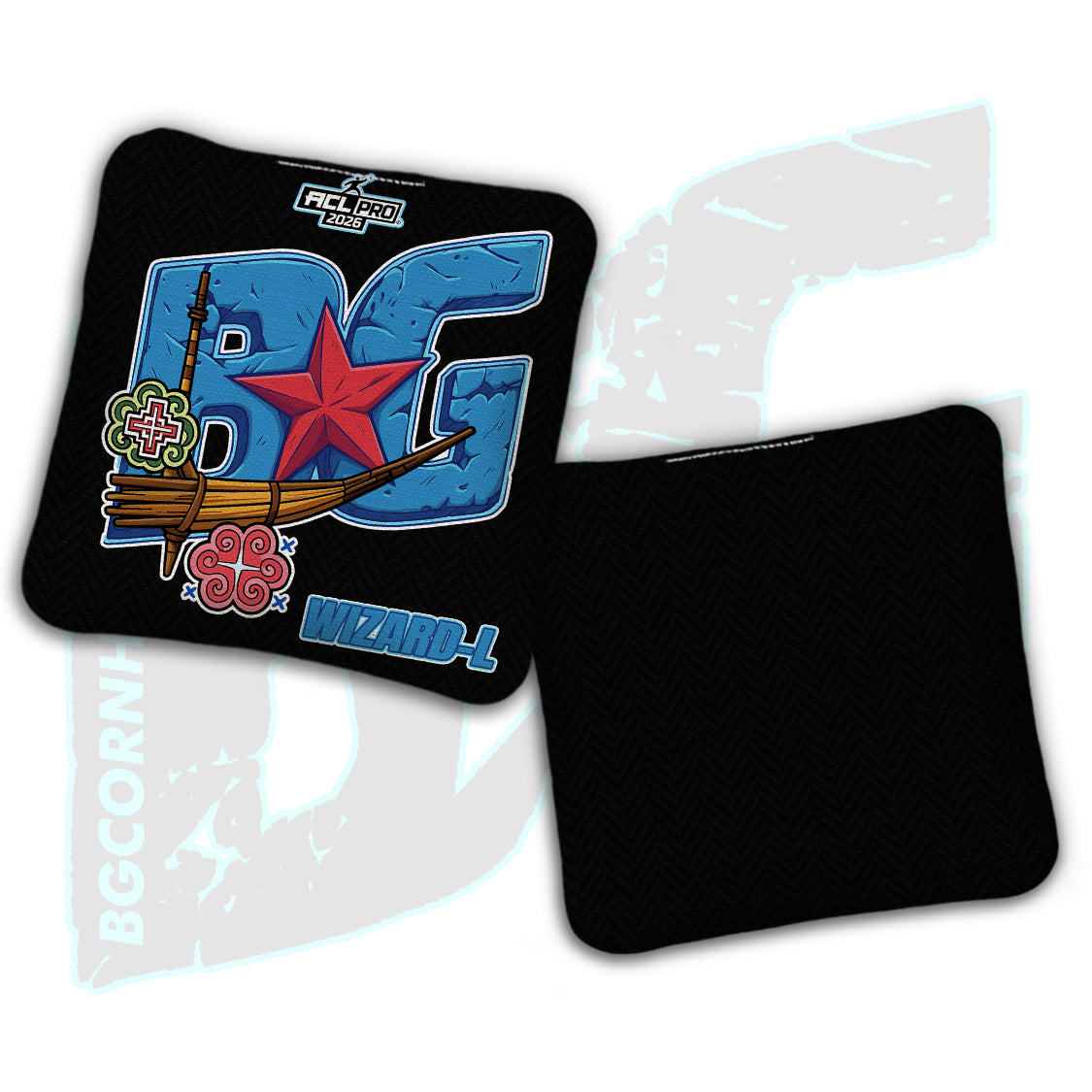2026 BG "Hmong Symbols" - Multiple Bag Types - ACL Pro Stamped Cornhole Bags - SET OF 4 BAGS