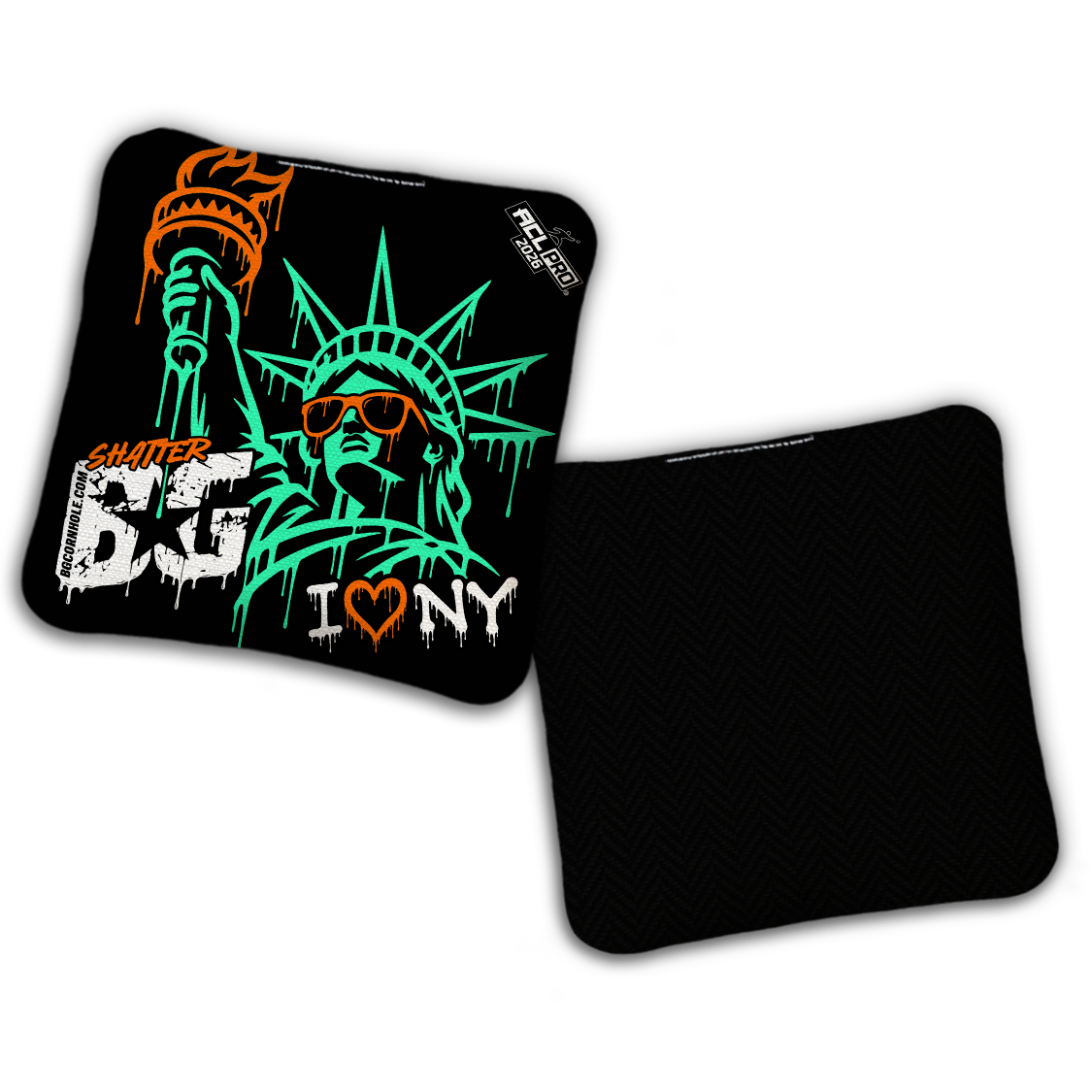 2026 BG Multiple Bag Models "I Heart NY" - ACL Pro Stamped Cornhole Bags - SET OF 4 BAGS