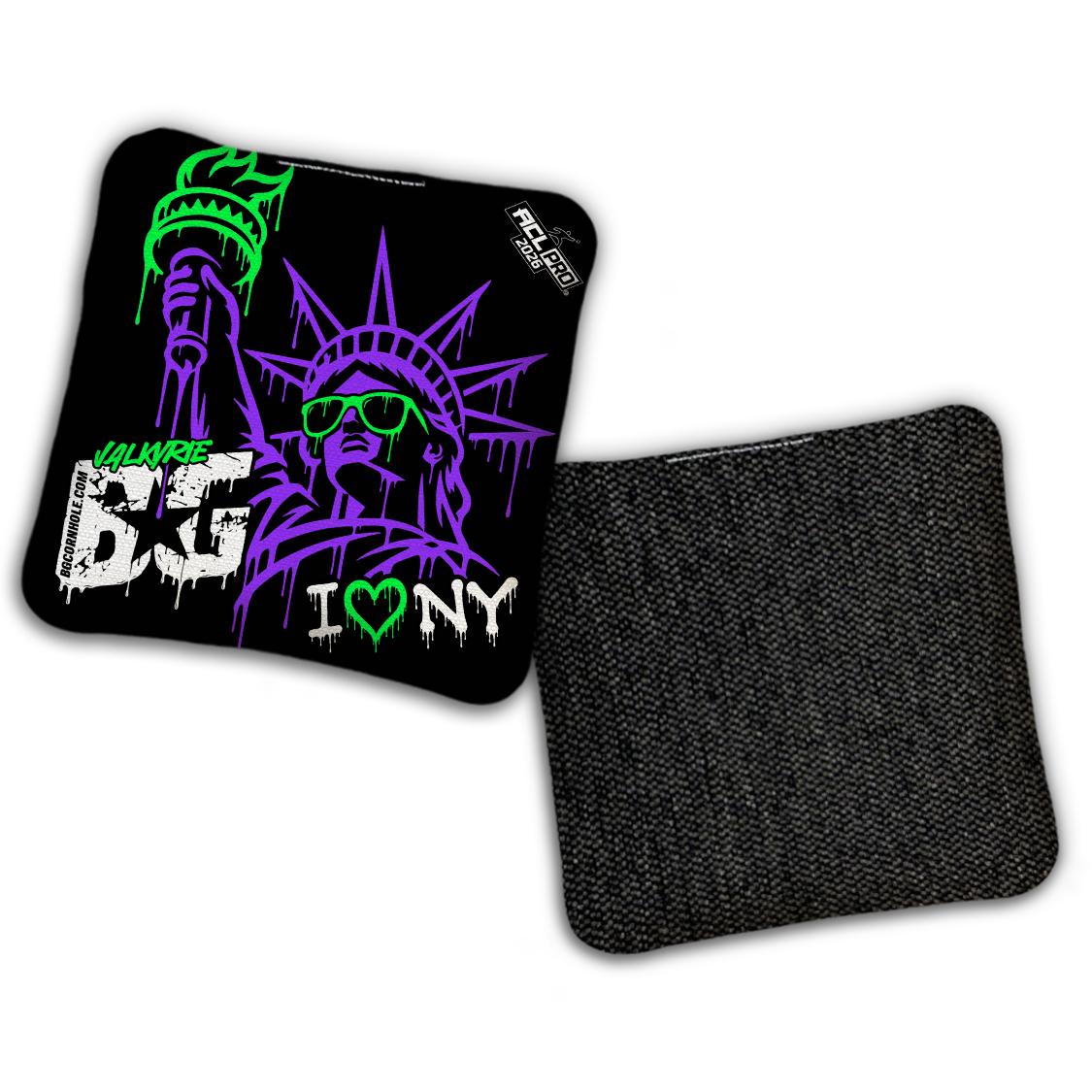 2026 BG Multiple Bag Models "I Heart NY" - ACL Pro Stamped Cornhole Bags - SET OF 4 BAGS