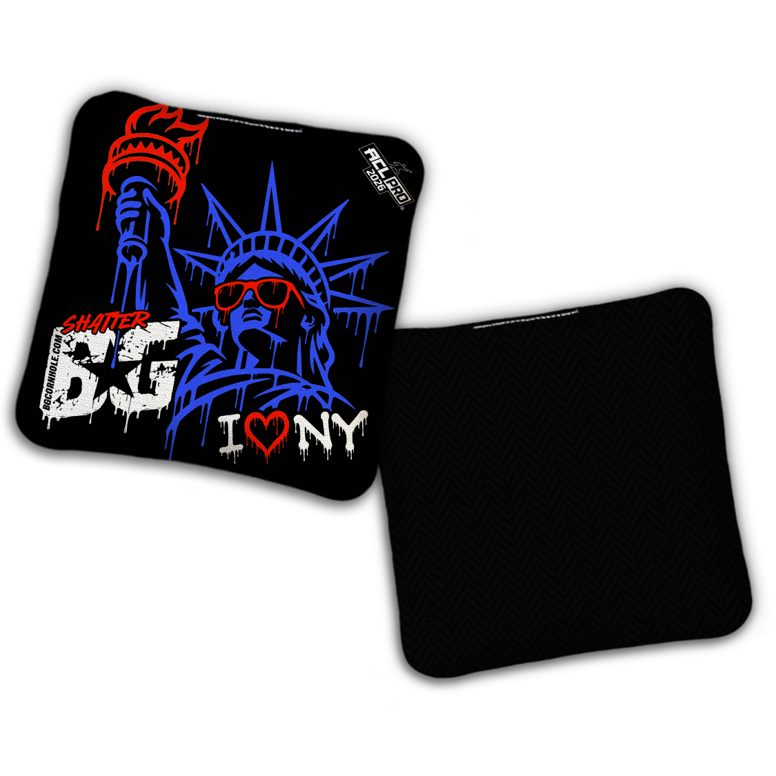 2026 BG Multiple Bag Models "I Heart NY" - ACL Pro Stamped Cornhole Bags - SET OF 4 BAGS