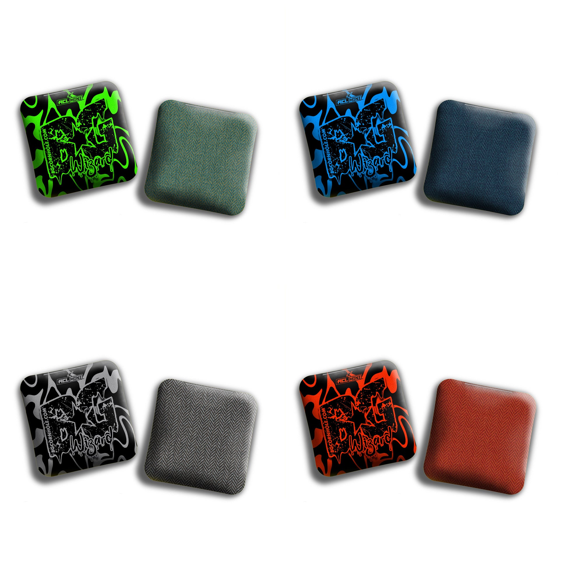 BG Wizard 4" Mini Cornhole Bags - “DRIP COLORMATCH” - Set of 4 Bags