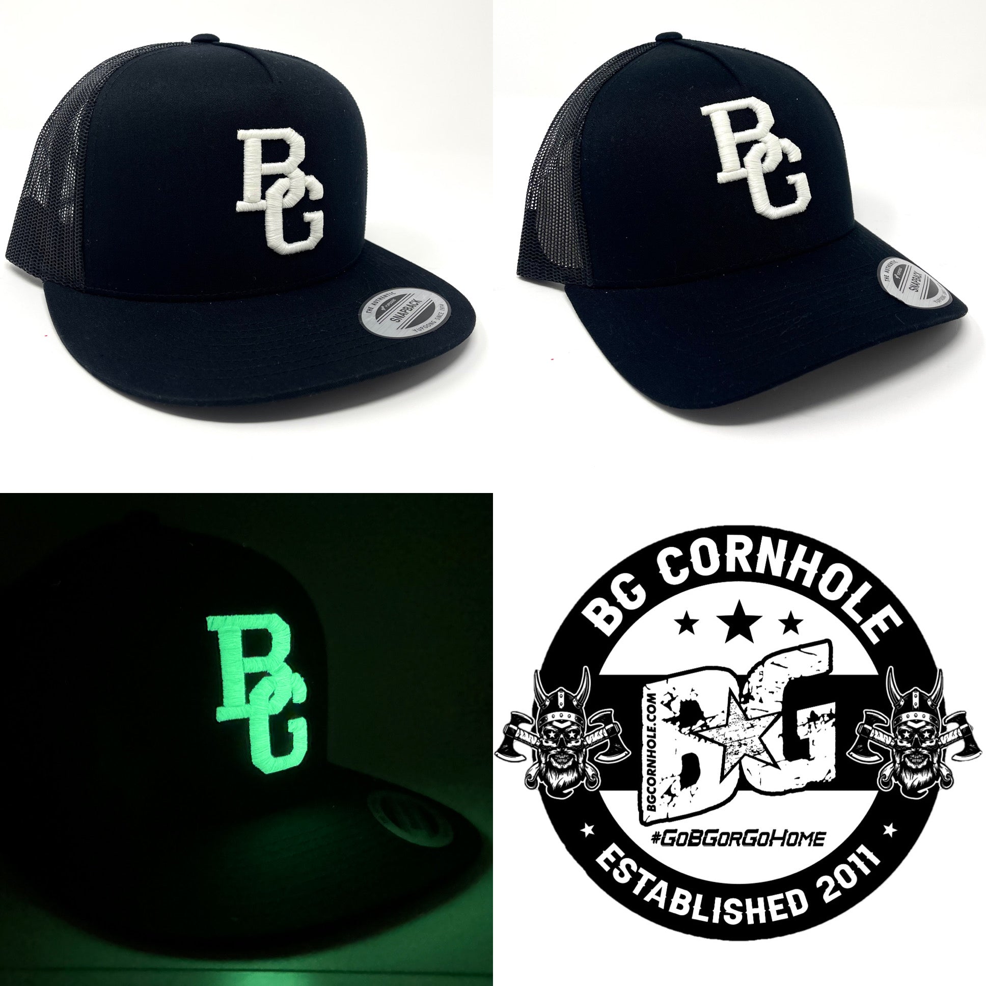 GLOW BG Logo Trucker Hat - YUPOONG