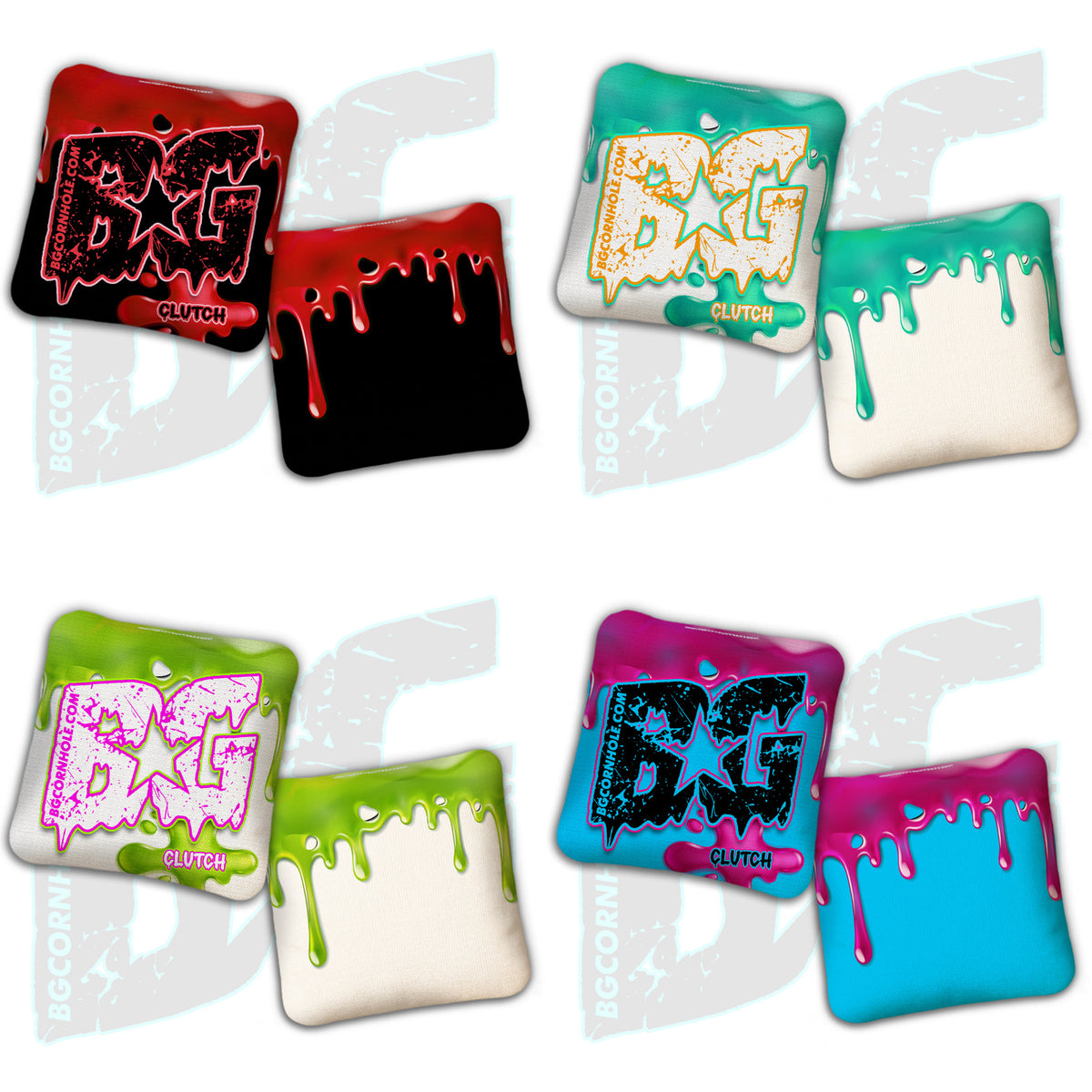 BG Clutch  - “Drip” - Non Stamped Cornhole Bags - SET OF 4 bags
