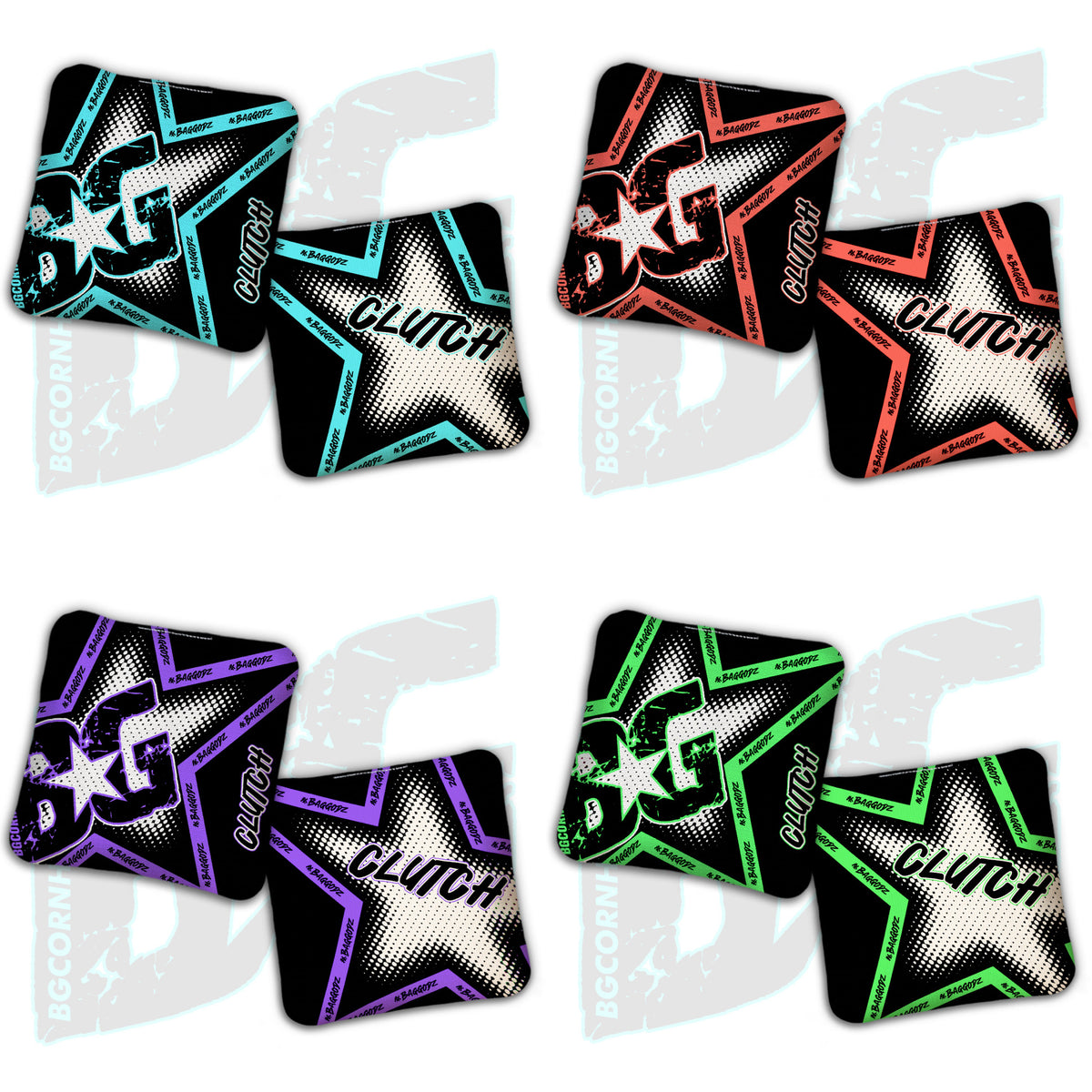 BG Clutch  - "Nova Drip” - Non Stamped Cornhole Bags - SET OF 4 bags