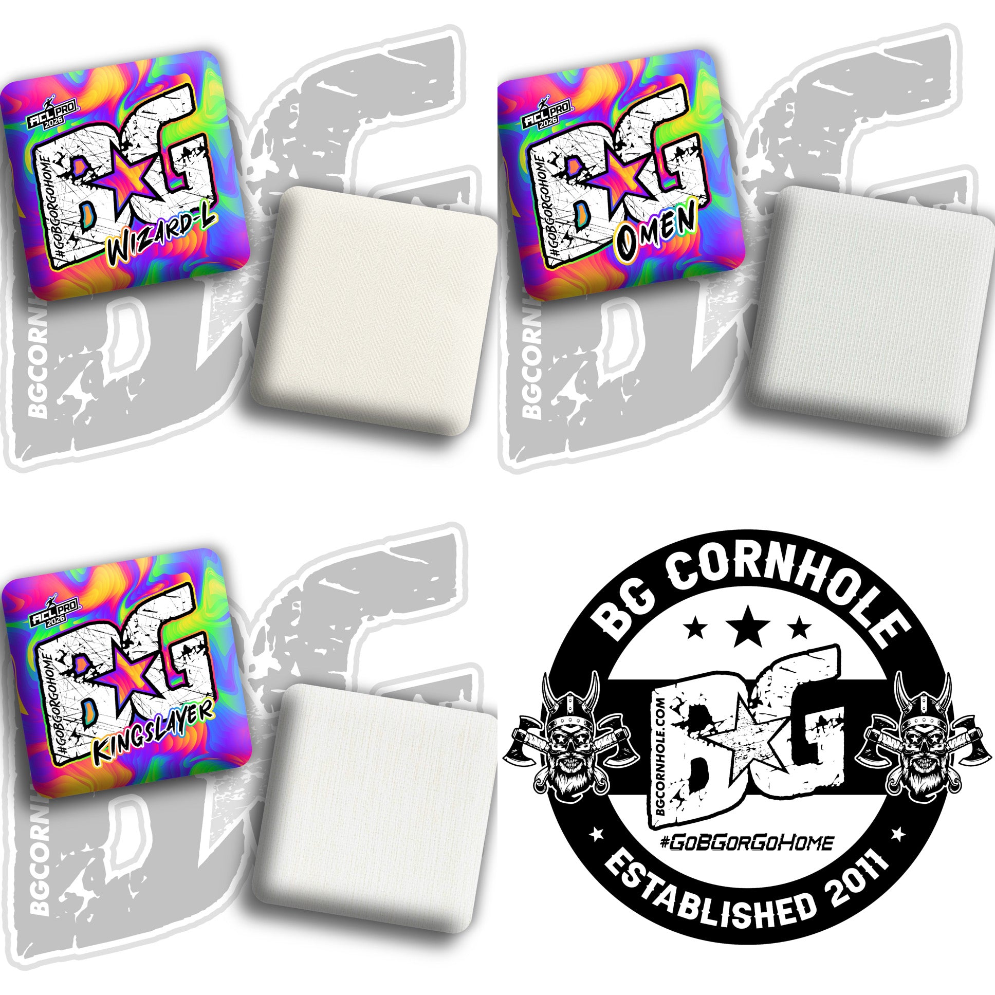2026 Multiple Bag Models "Triple Crown Northern Lights” Collab - ACL Pro Stamped Cornhole Bags - SET OF 4 BAGS