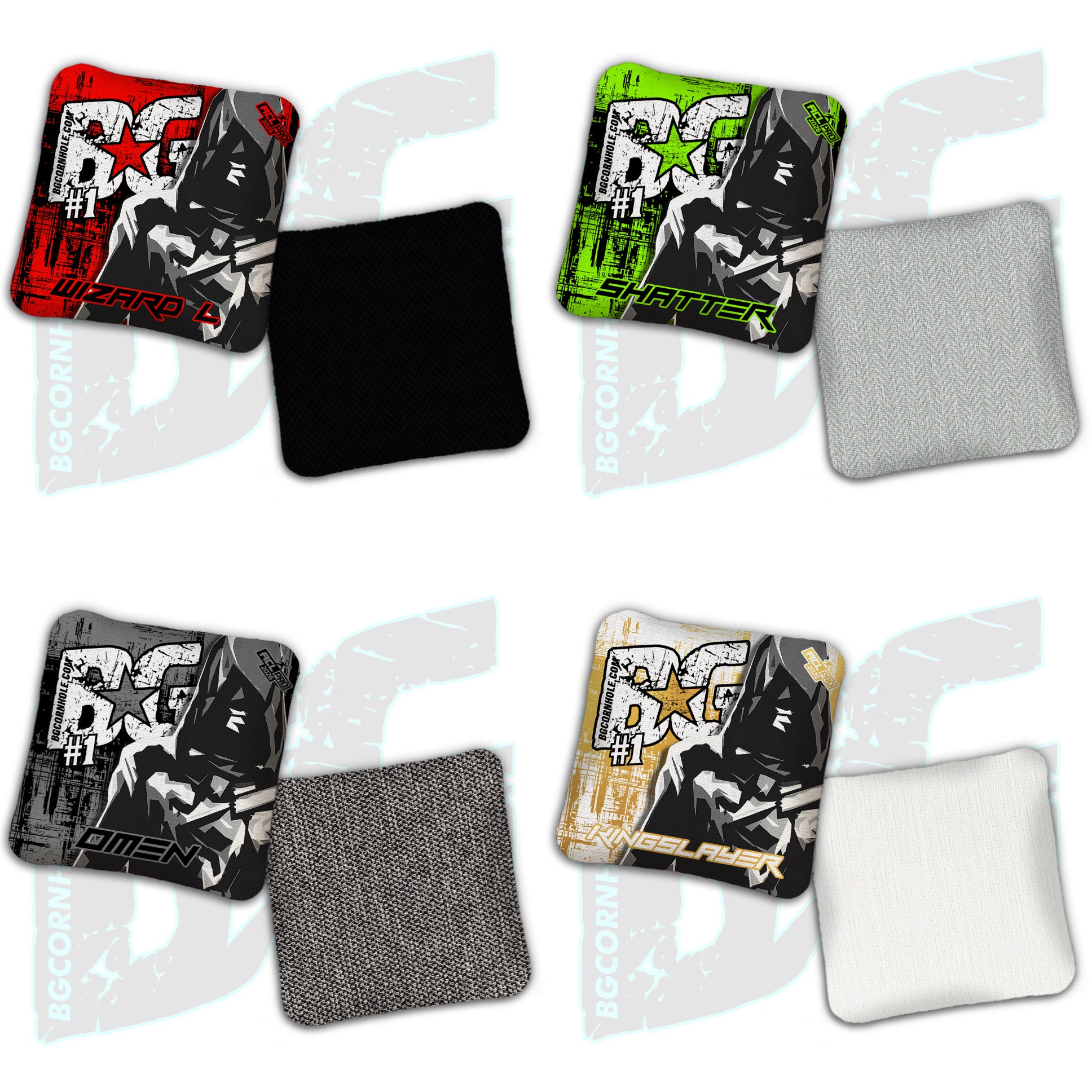 Limited Edition 2026 BG Multiple Bag Models "OG Mercenary" - ACL Pro Stamped Cornhole Bags - SET OF 4 BAGS