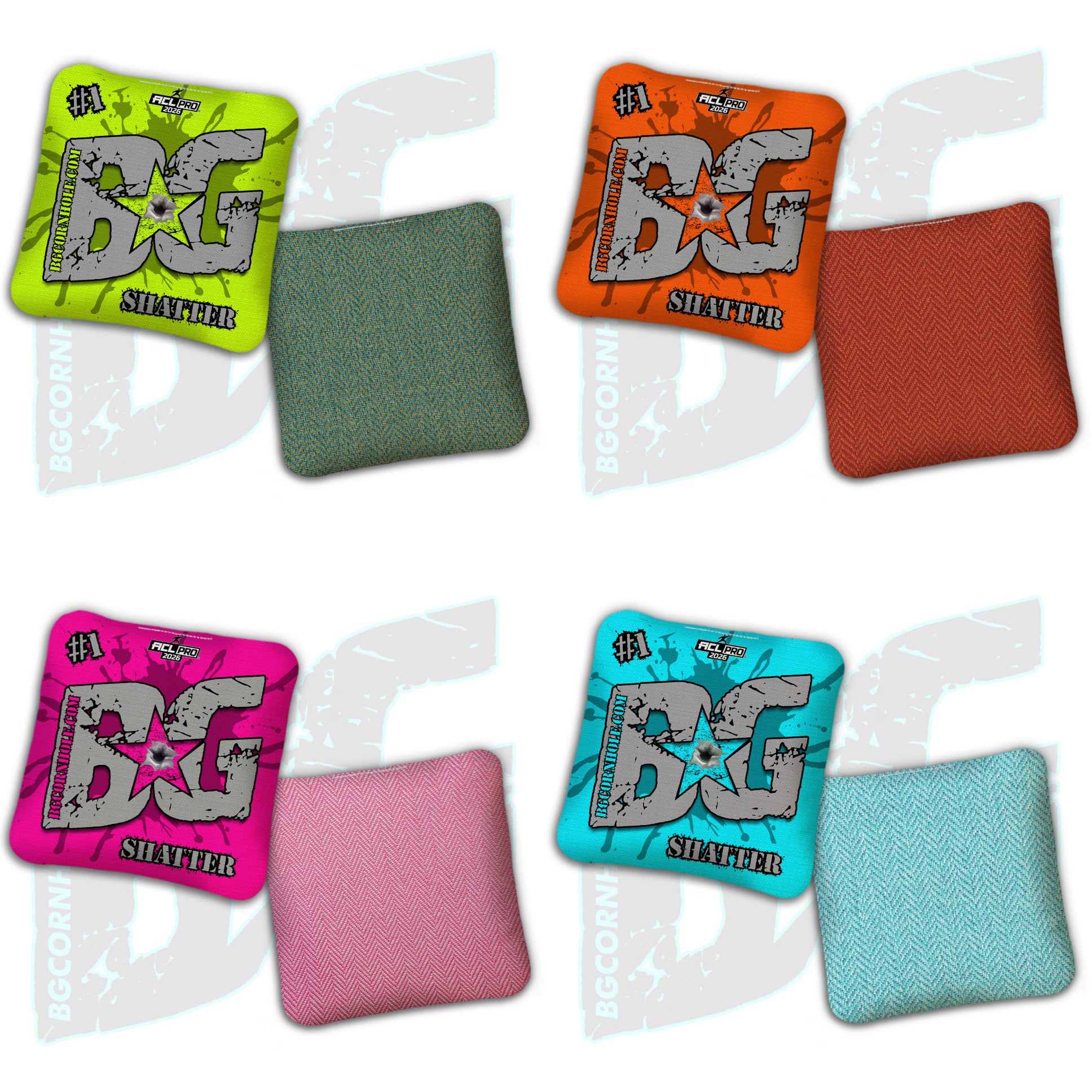 Limited Edition 2026 BG Multiple Bag Models "OG Bullet" - ACL Pro Stamped Cornhole Bags - SET OF 4 BAGS