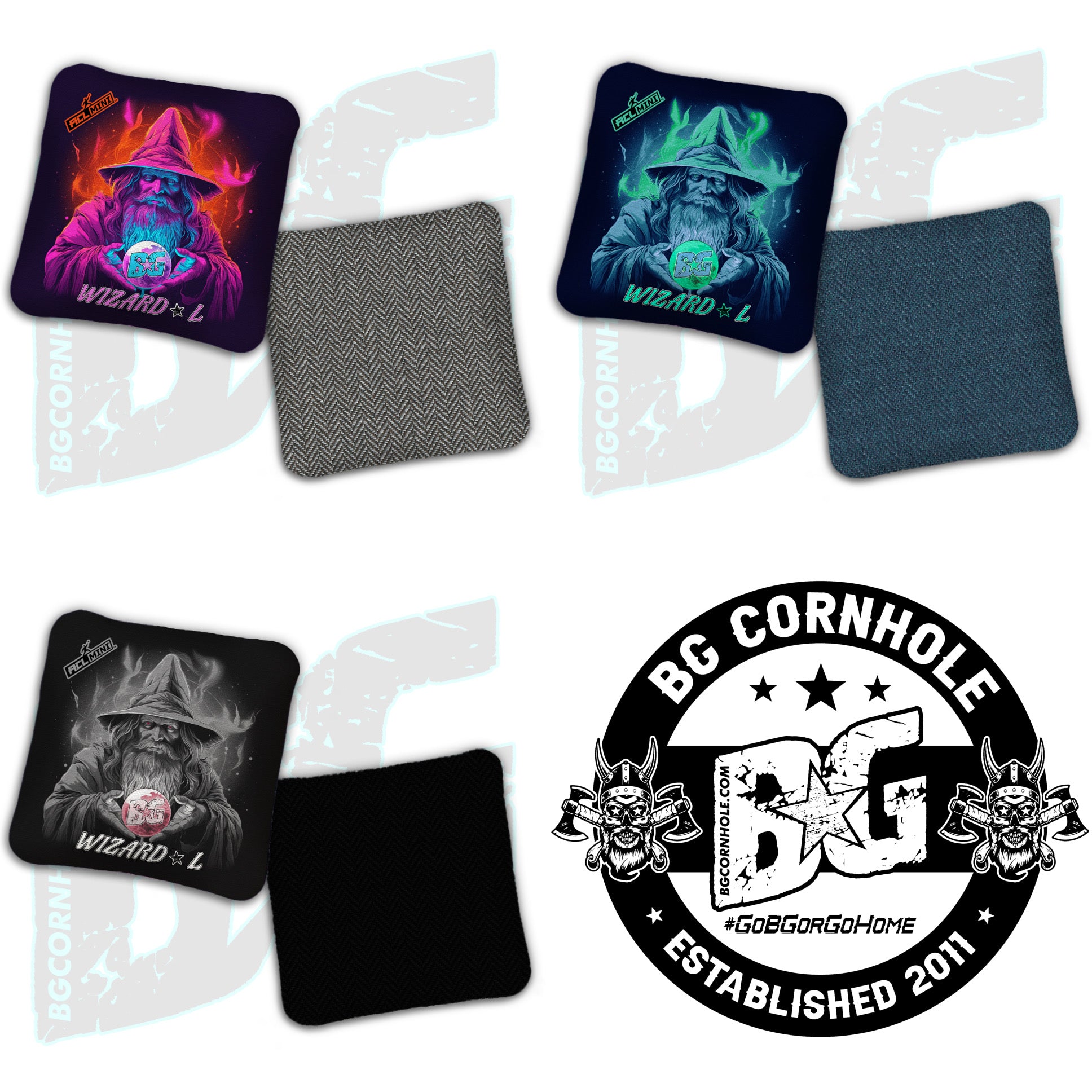 BG Wizard L 4" Mini Cornhole Bags - “Wizard Crystal" - Set of 4 Bags
