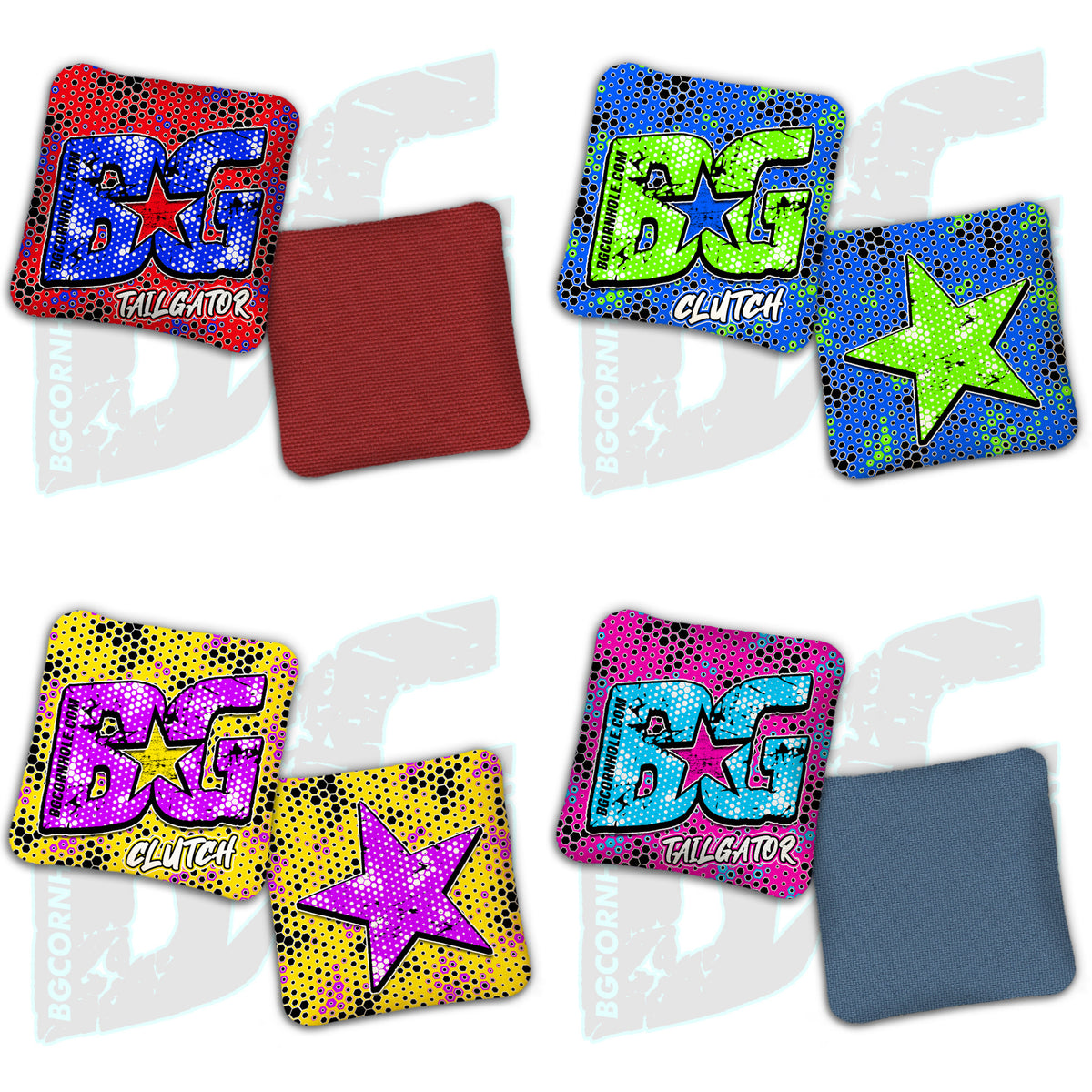 BG Multiple Bag Models  - "Patch" - Non Stamped Cornhole Bags - SET OF 4 bags