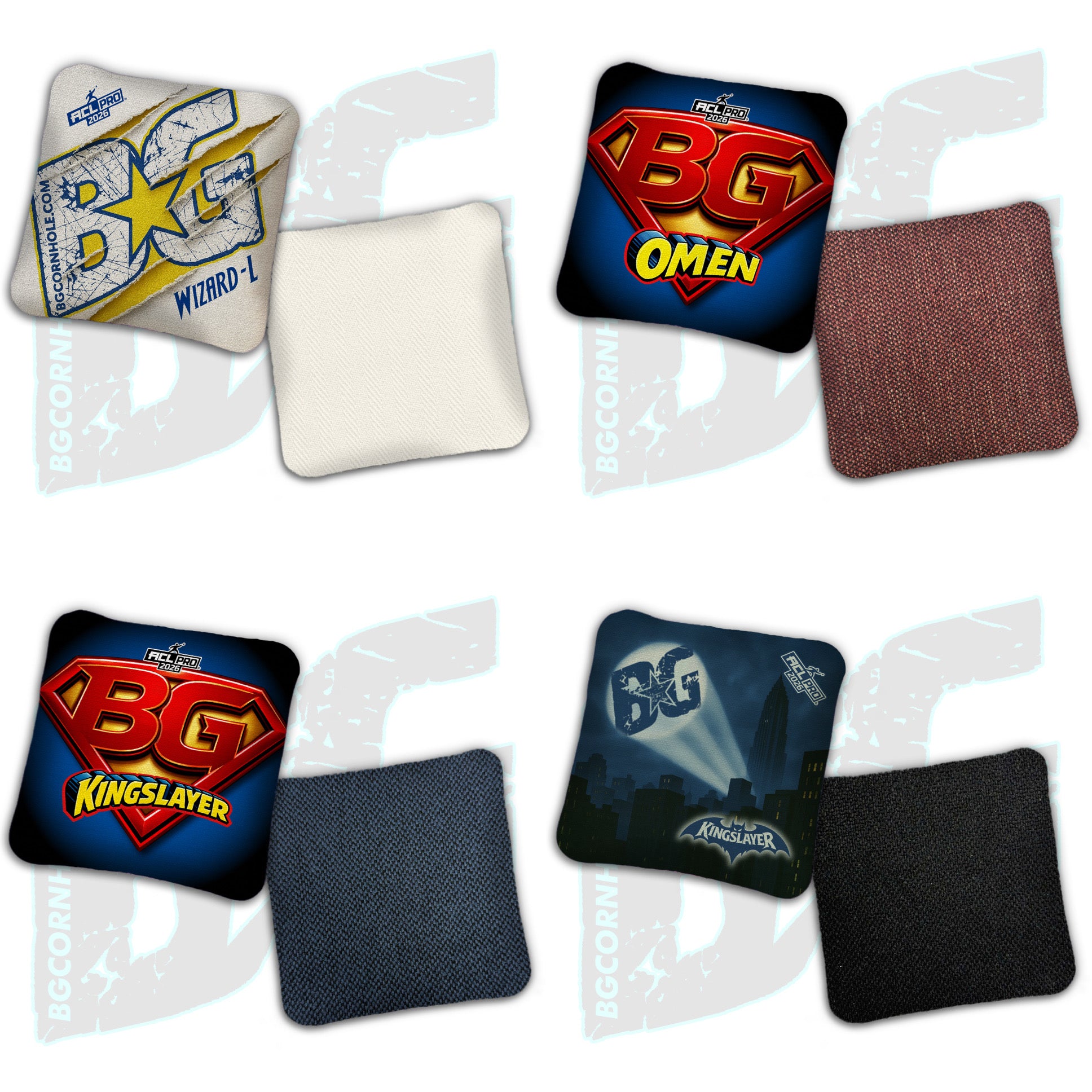 2026 Multiple Bag Models "Triple Crown Heros” Collab - ACL Pro Stamped Cornhole Bags - SET OF 4 BAGS