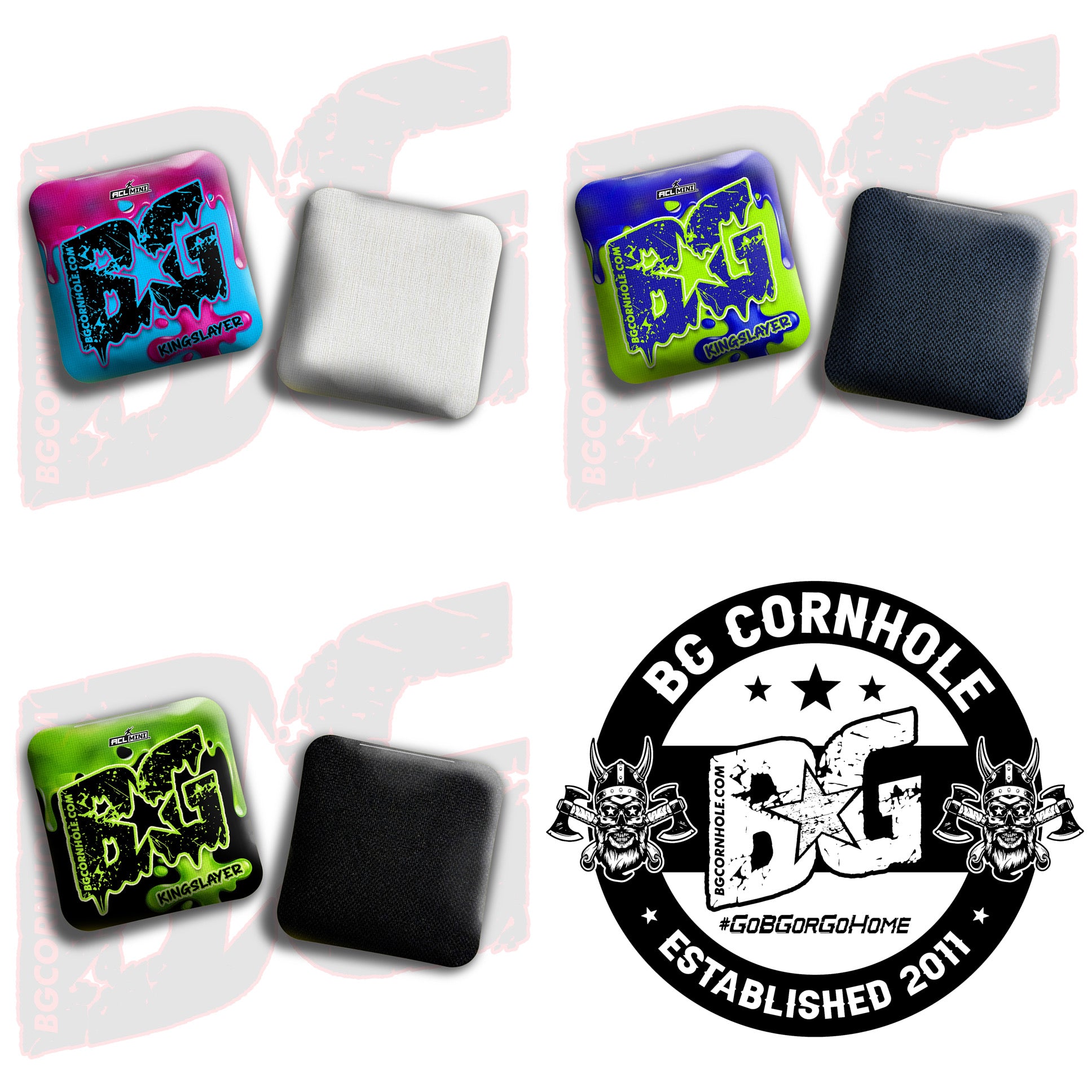 BG Kingslayer 4" Mini Cornhole Bags - “Drip” - Set of 4 Bags