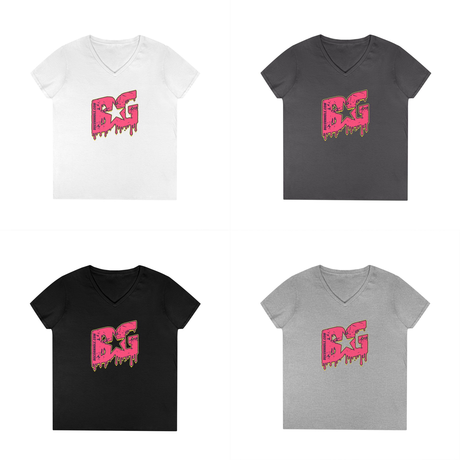 Women's Drip V-Neck T-Shirt - Multiple Colors