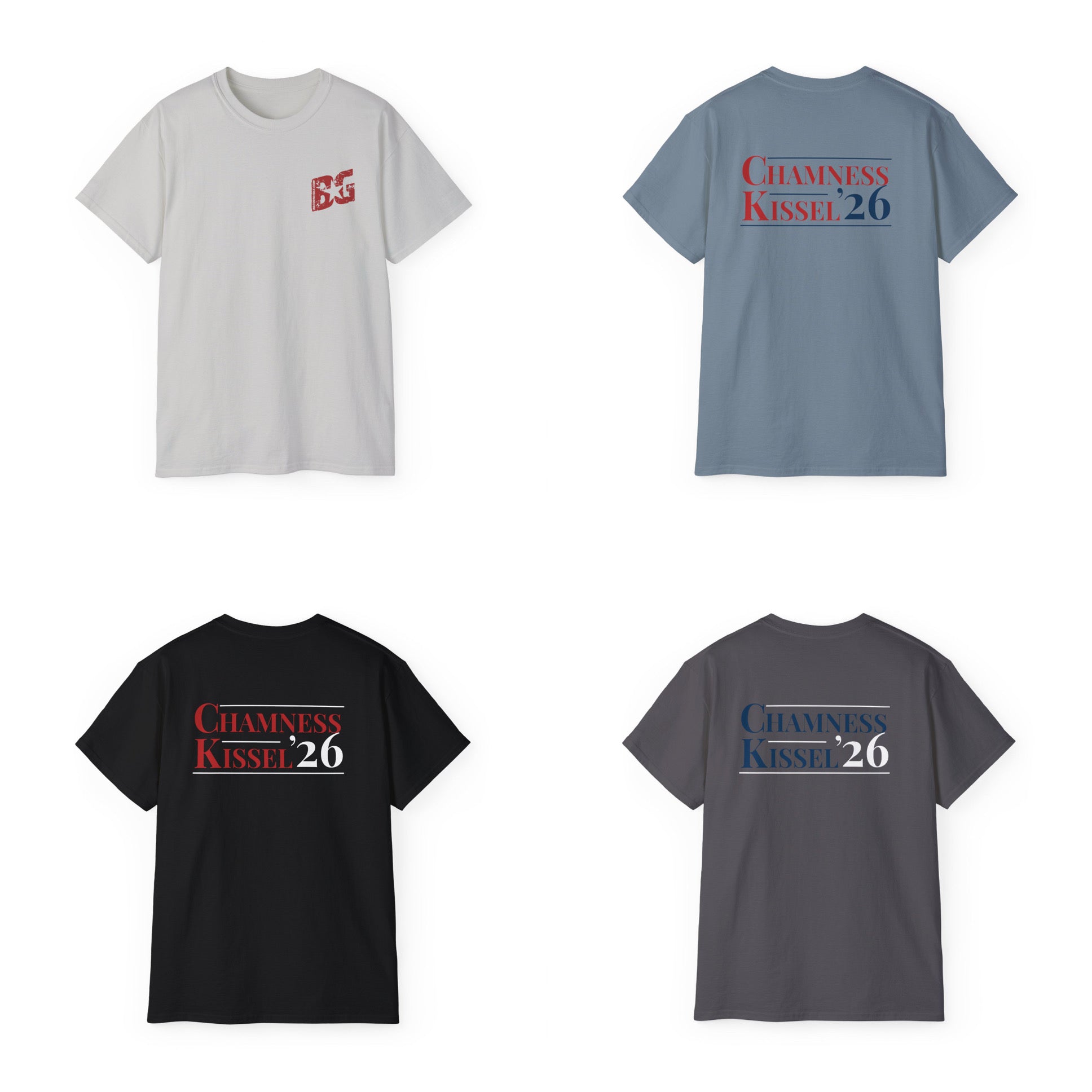 Chamness + Kissel Unisex Tee - Multiple Colors