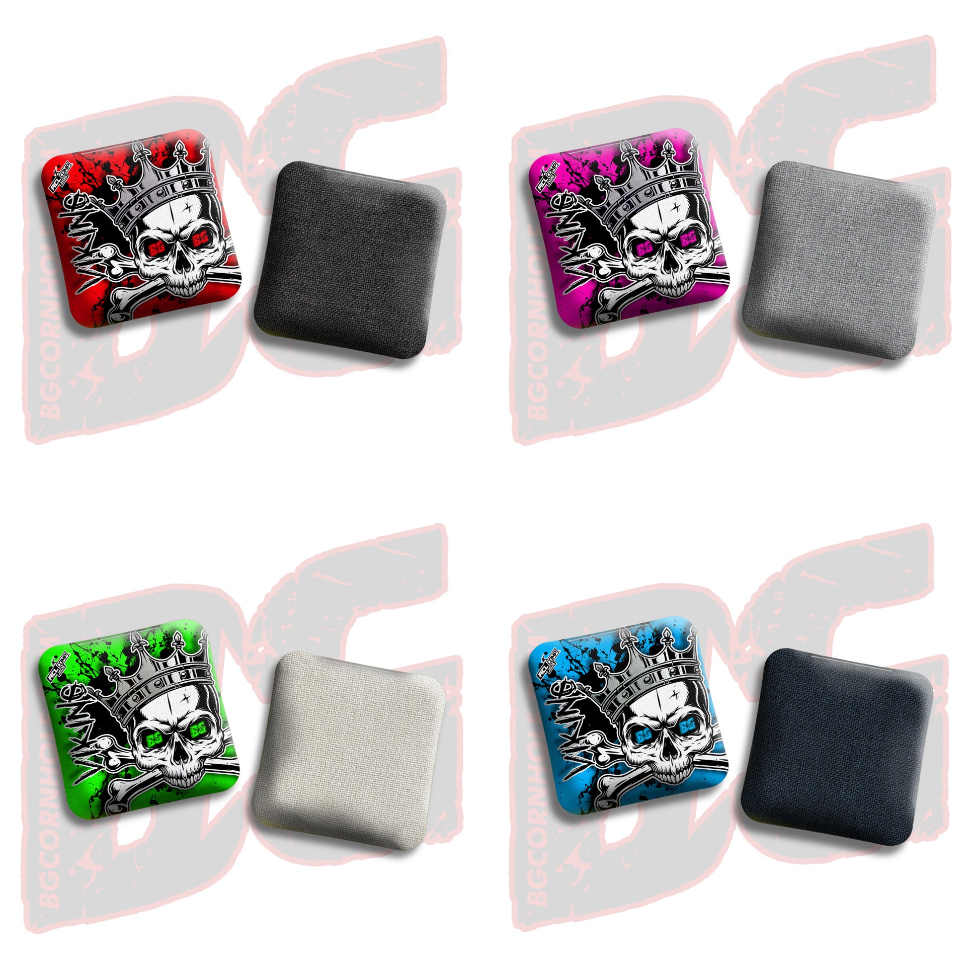 2026 BG Comp Viking - "Skull King" - ACL Comp Stamped Cornhole Bags - SET OF 4 BAGS