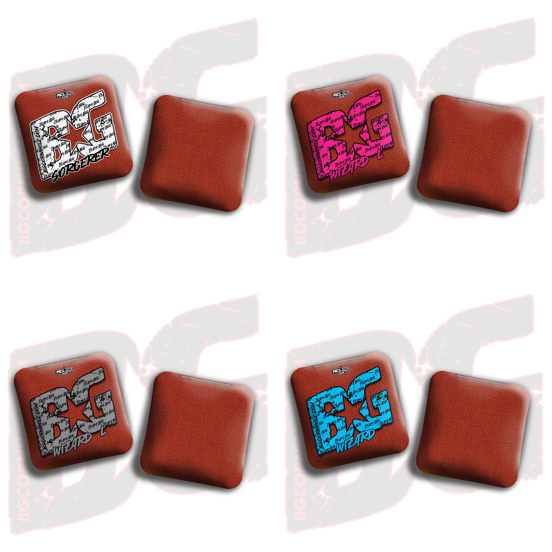 2026 BG Multiple Bag Models "Orange Colormatch" - ACL Pro Stamped Cornhole Bags - SET OF 4 BAGS