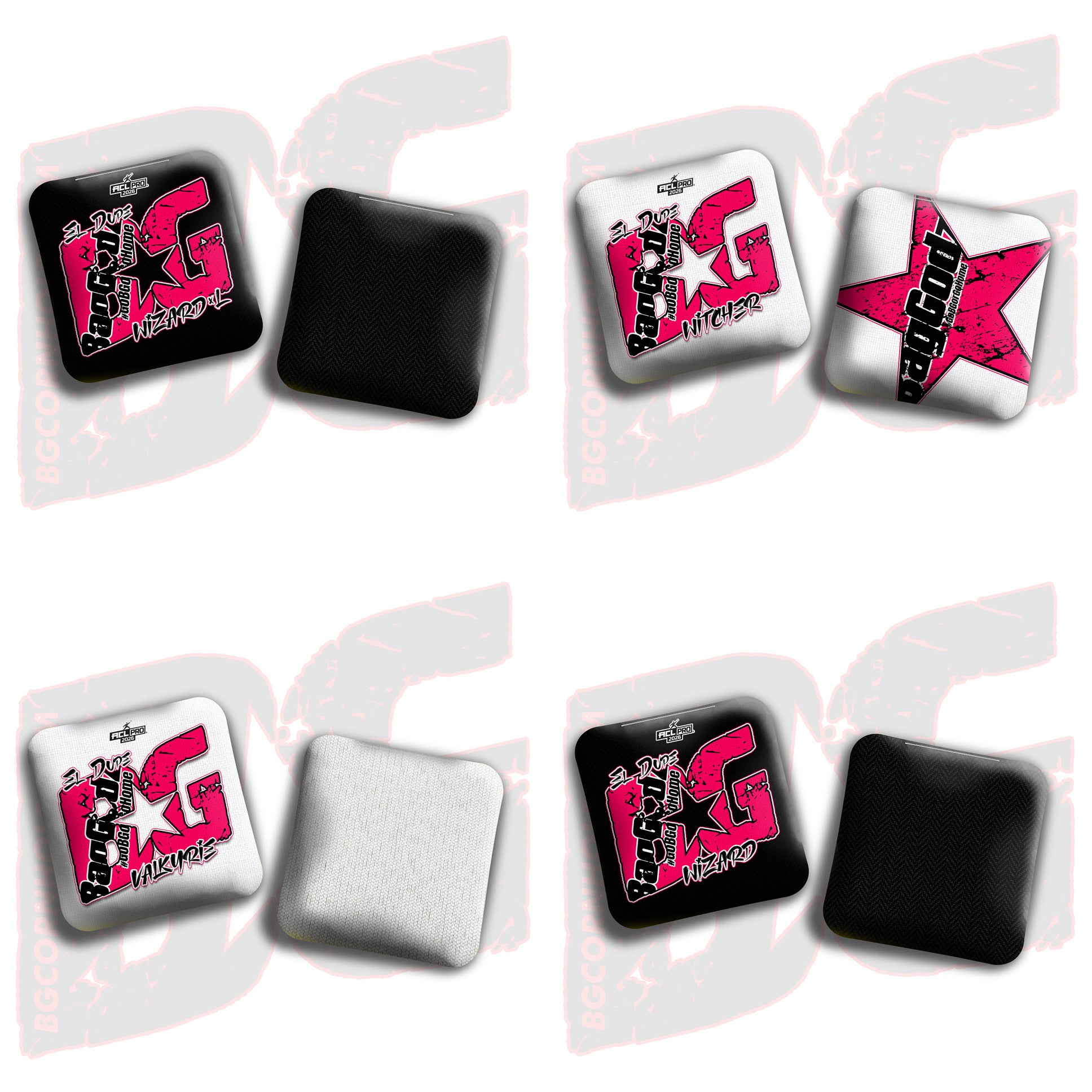 2026 BG Multiple Bag Models  - "Logan Dupler” - ACL Pro Stamped Cornhole Bags - SET OF 4 BAGS