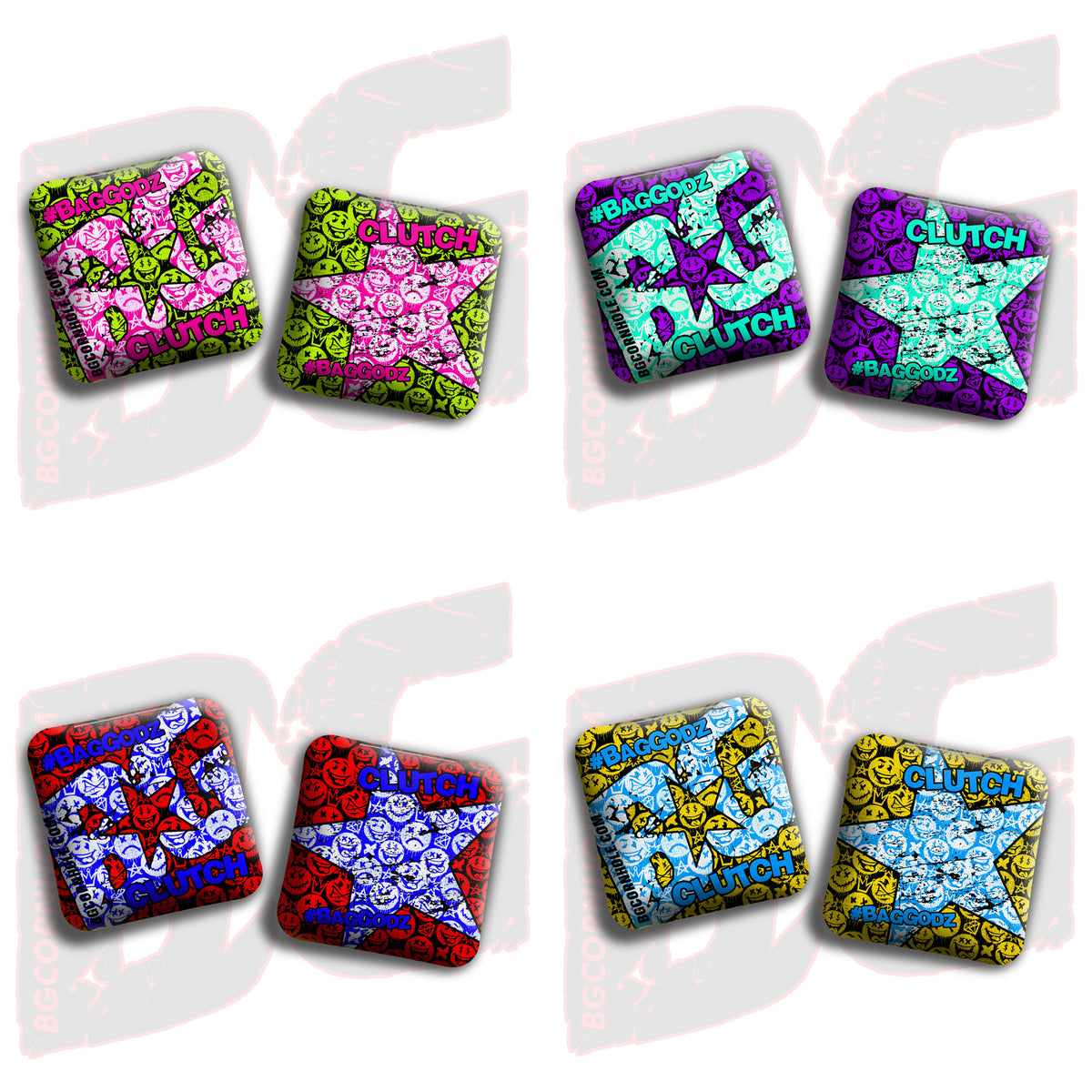 BG Clutch  - "Clutch Says Cheese” - Non Stamped Cornhole Bags - SET OF 4 bags