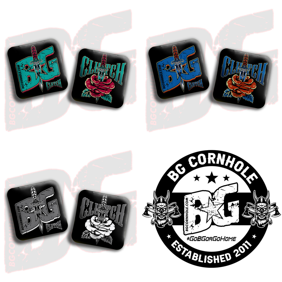 BG Clutch  - “Dagger” - Non Stamped Cornhole Bags - SET OF 4 bags