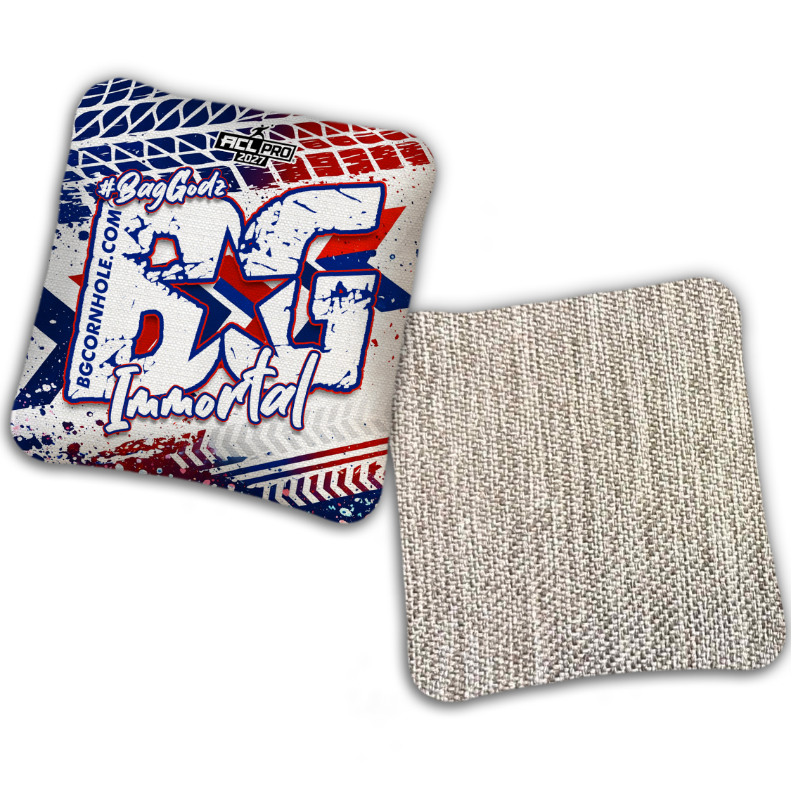2027 BG Multiple Bag Models "GRUNGE TRACKS" - ACL Pro Stamped Cornhole Bags - SET OF 4 BAGS