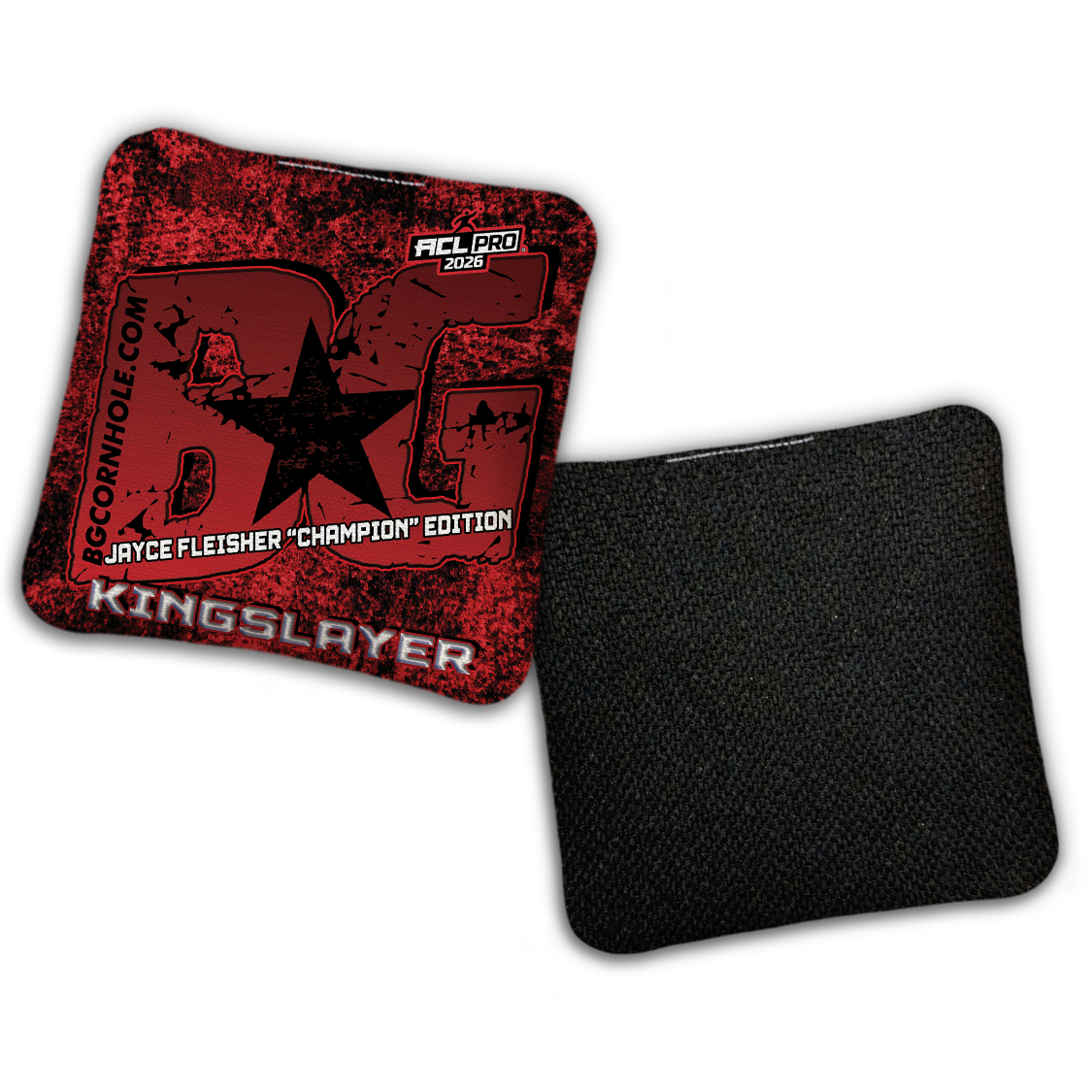 2026 BG Multiple Bag Models "Jayce F Champion" - ACL Pro Stamped Cornhole Bags - SET OF 4 BAGS