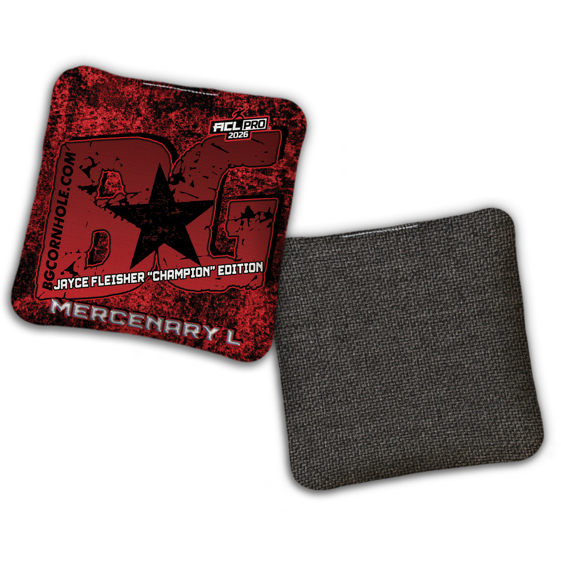 2026 BG Multiple Bag Models "Jayce F Champion" - ACL Pro Stamped Cornhole Bags - SET OF 4 BAGS