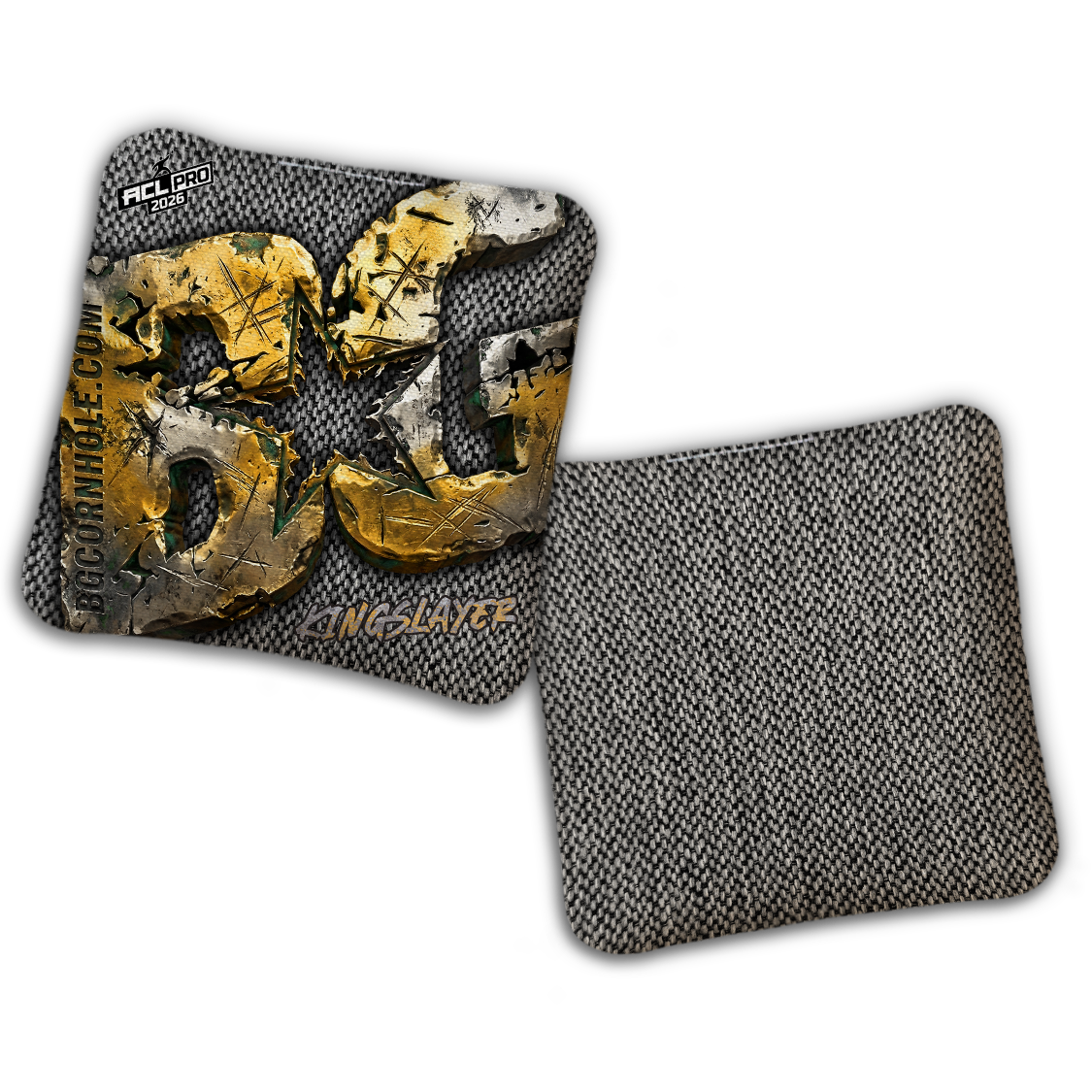 2026 BG Kingslayer "Heavy Metal" - ACL Pro Stamped Cornhole Bags - SET OF 4 BAGS