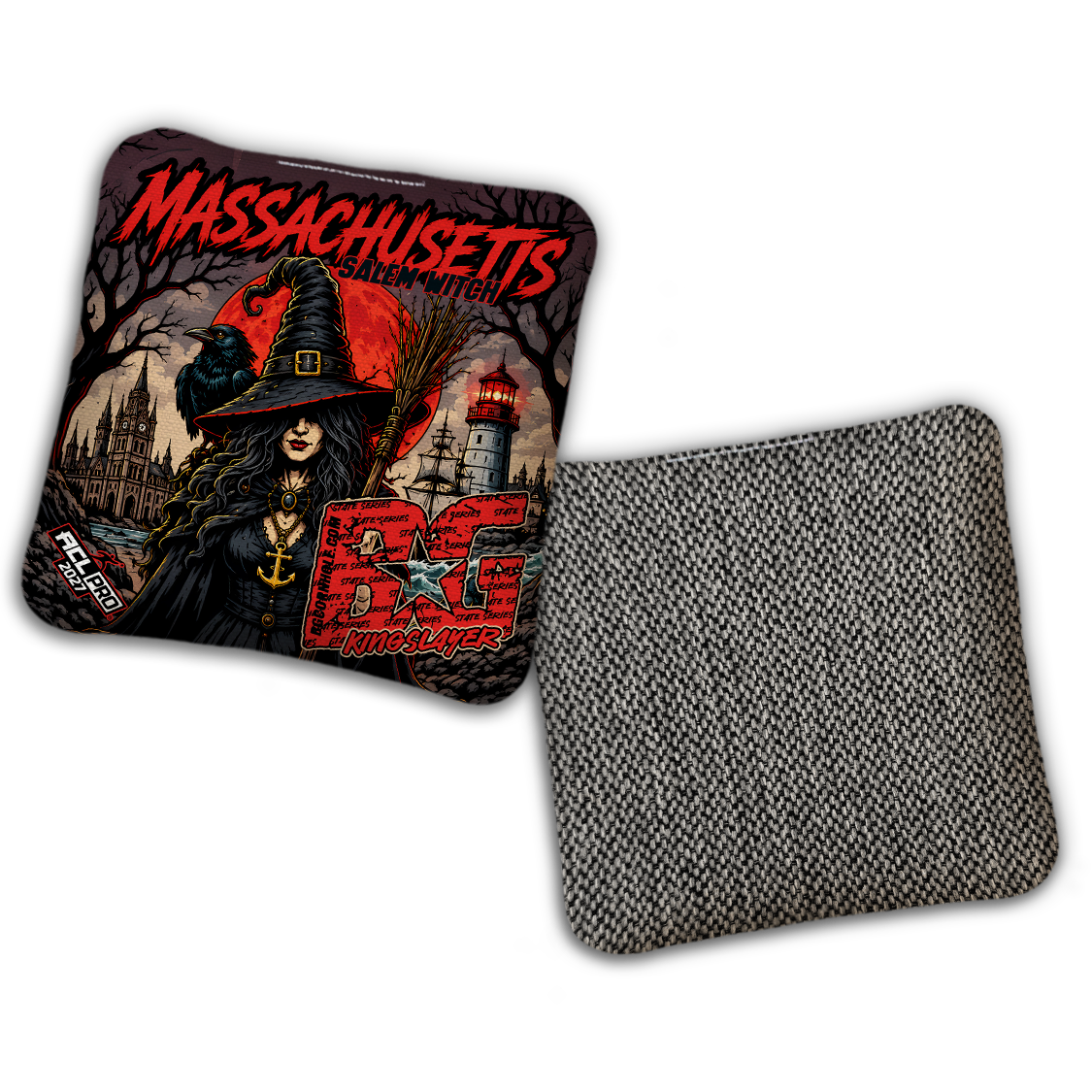 2027 BG Multiple Bag Models "MASS SALEM WITCH" - ACL Pro Stamped Cornhole Bags - SET OF 4 BAGS