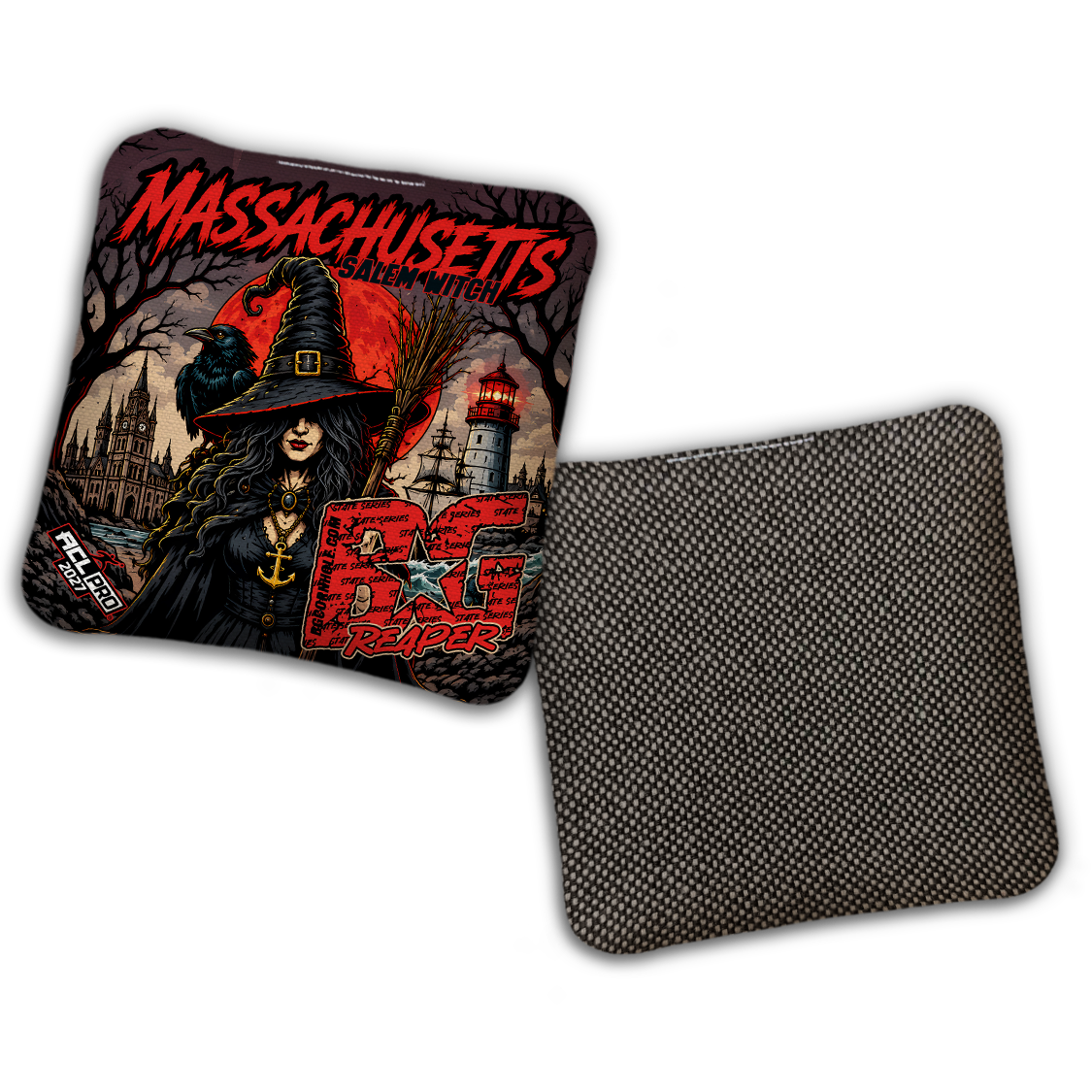 2027 BG Multiple Bag Models "Massachusetts Salem Witch" - ACL Pro Stamped Cornhole Bags - SET OF 4 BAGS