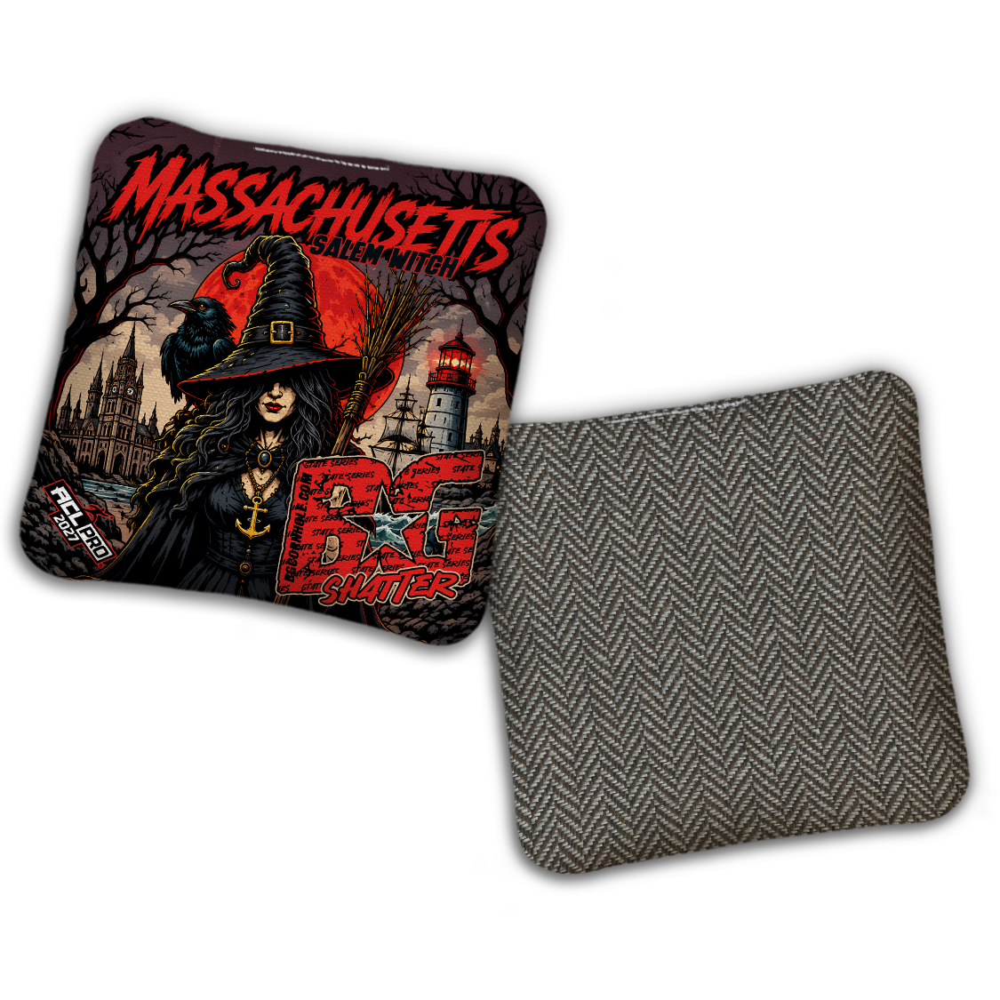 2027 BG Multiple Bag Models "Massachusetts Salem Witch" - ACL Pro Stamped Cornhole Bags - SET OF 4 BAGS