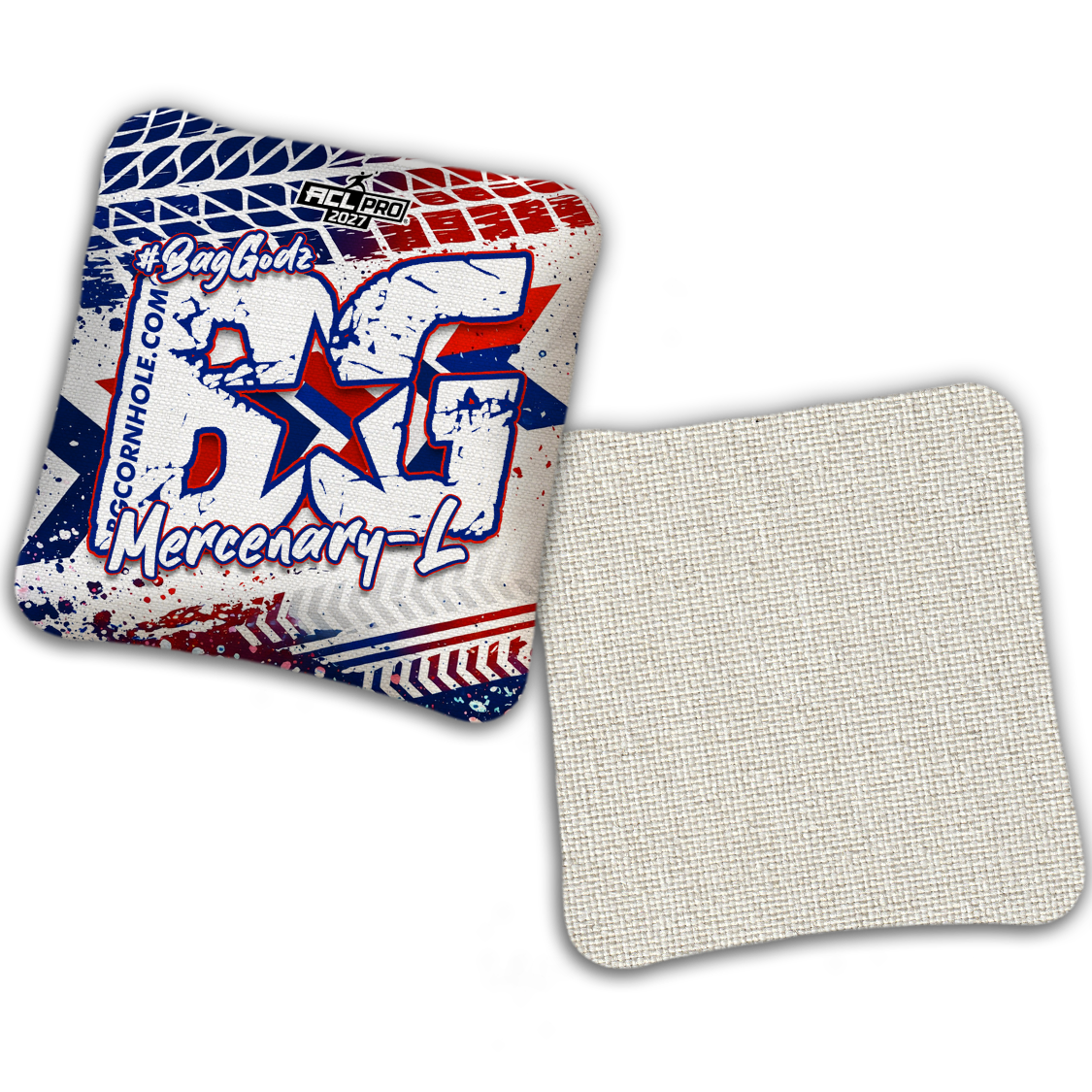 2027 BG Multiple Bag Models "GRUNGE TRACKS" - ACL Pro Stamped Cornhole Bags - SET OF 4 BAGS