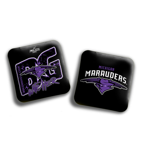 Multiple Bag Types - 2025 BG Michigan Maruaders Bags - ACL Pro Stamped Cornhole Bags - SET OF 4